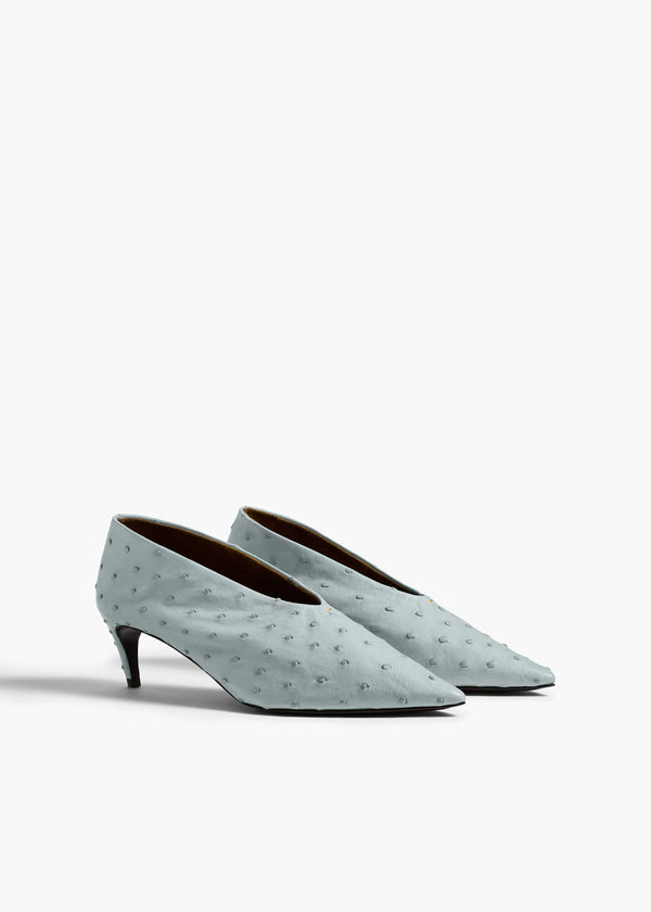 Miriam Pump in Frost Ostrich