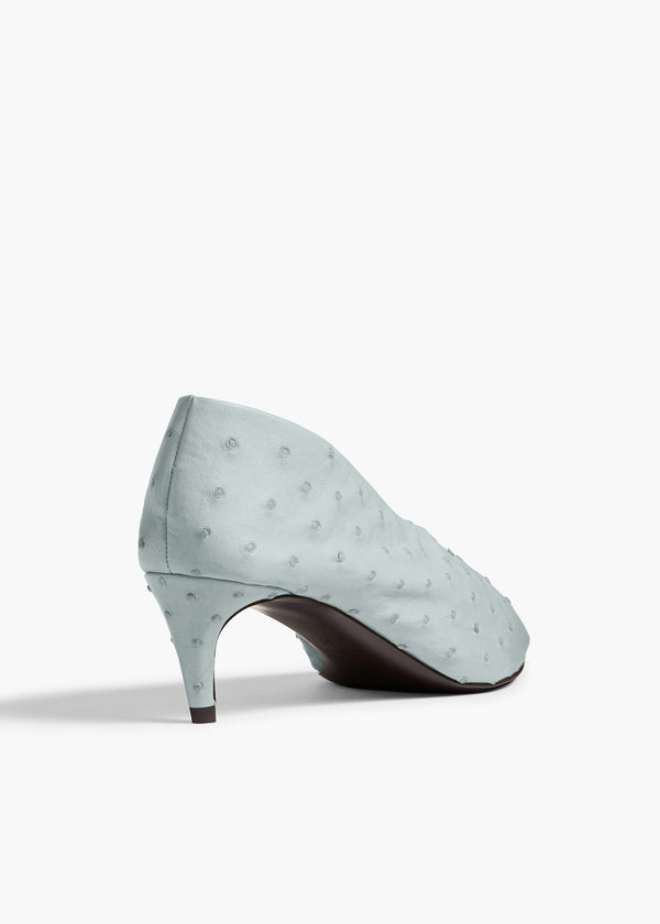 Miriam Low Pump in Frost Ostrich