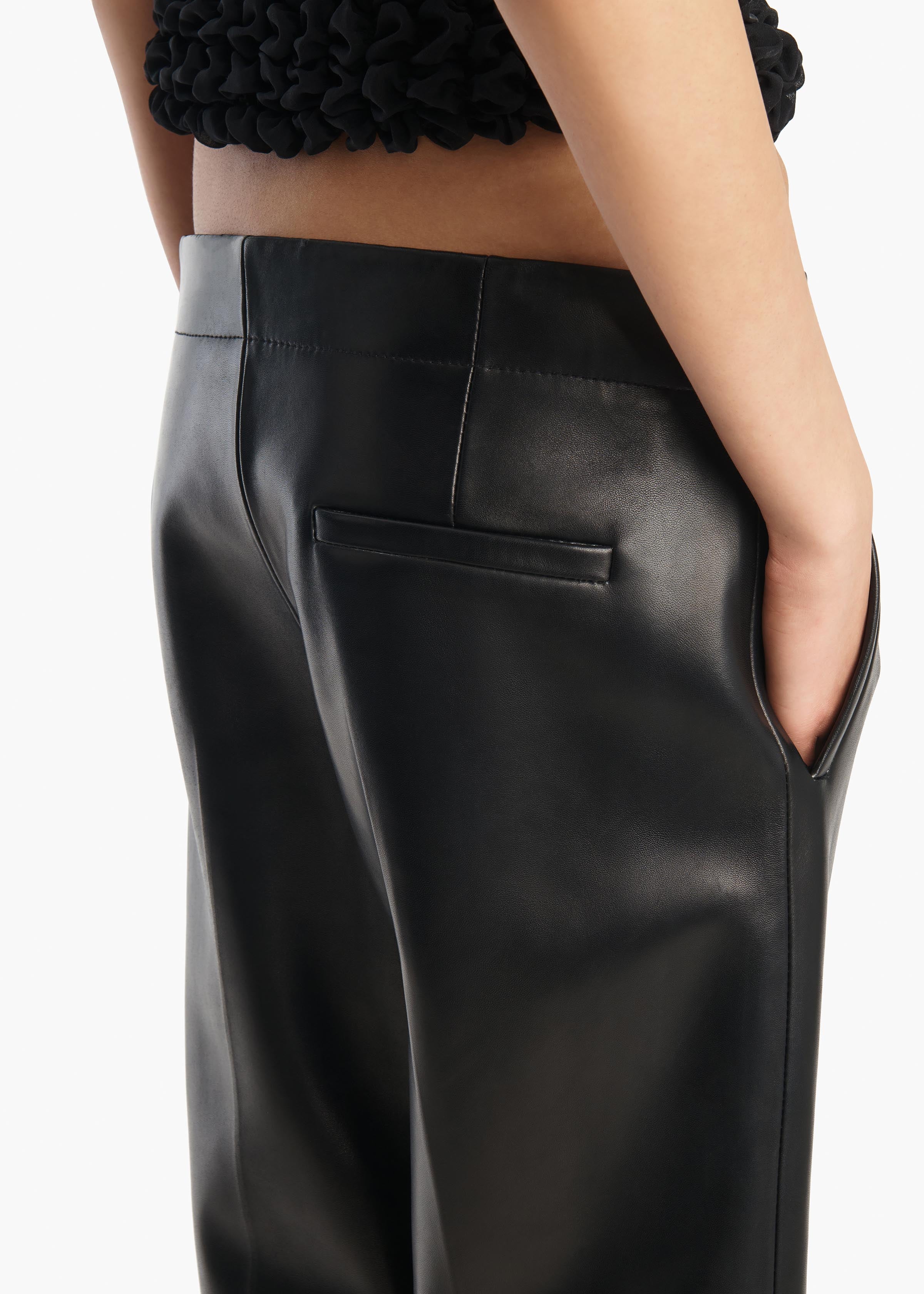 Mita Pant in Black Leather
