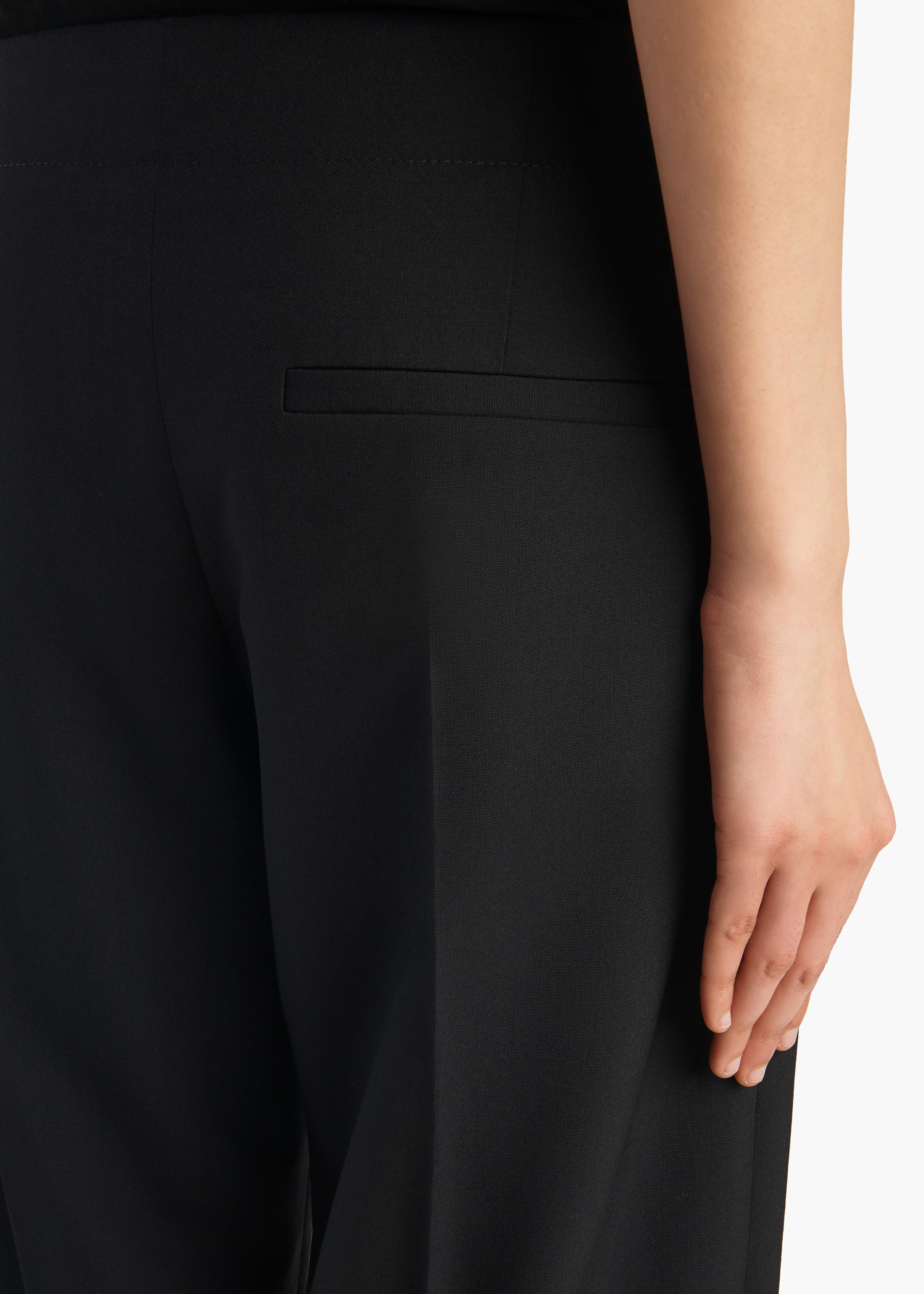 Mita Pant in Black Wool