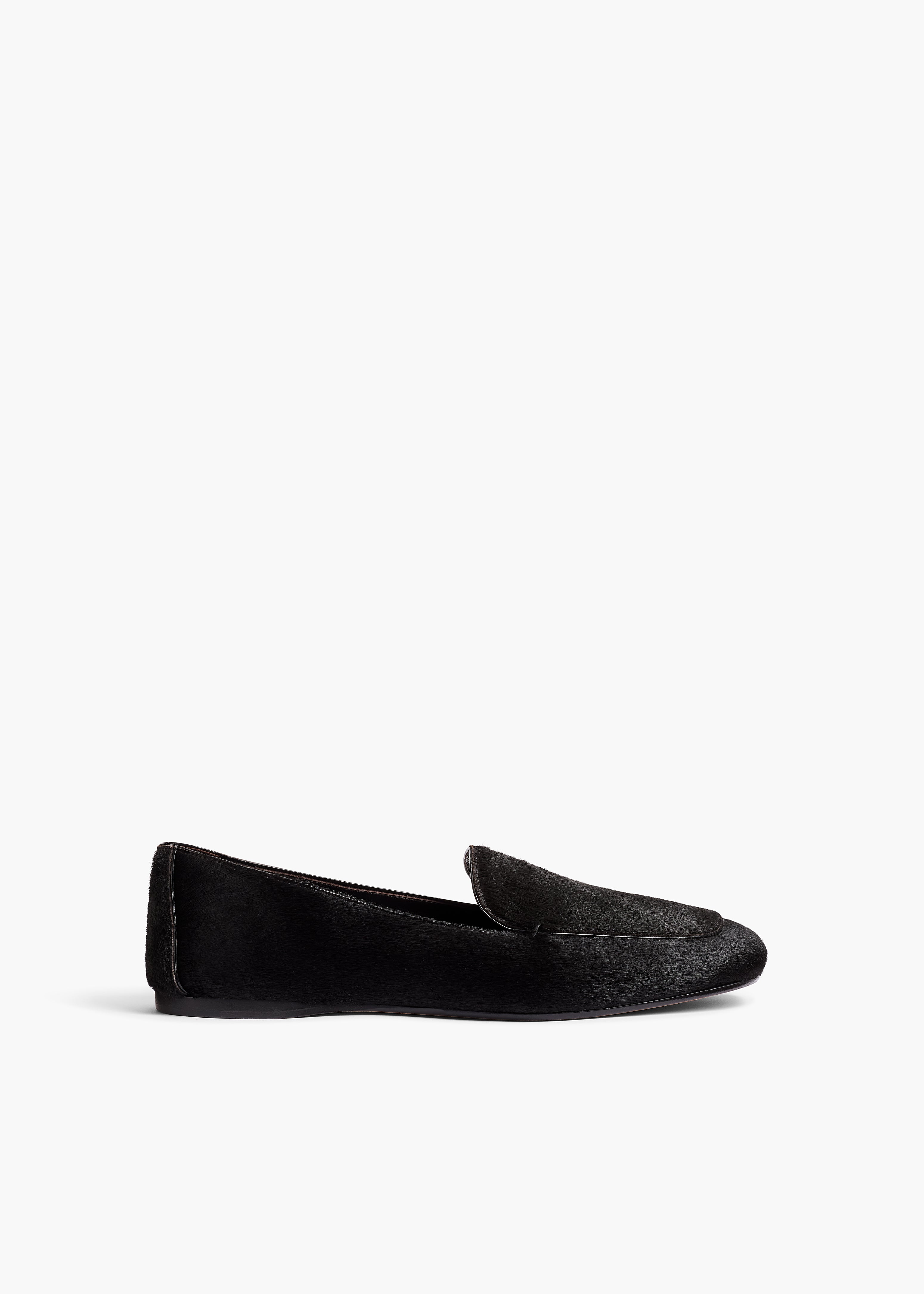 Monroe Loafer in Black Haircalf FRONT VIEW