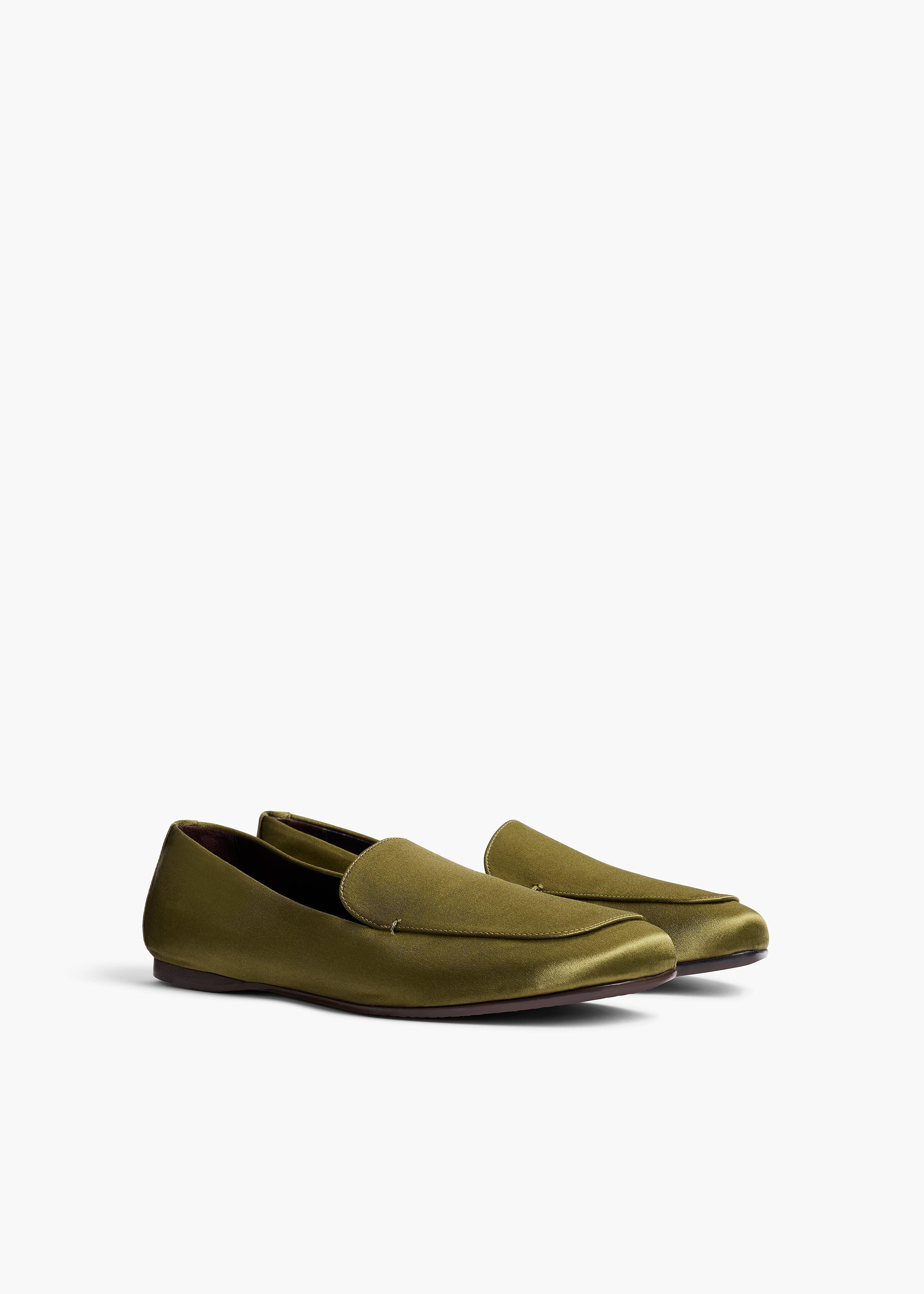 Monroe Loafer in Olive ANGLED VIEW