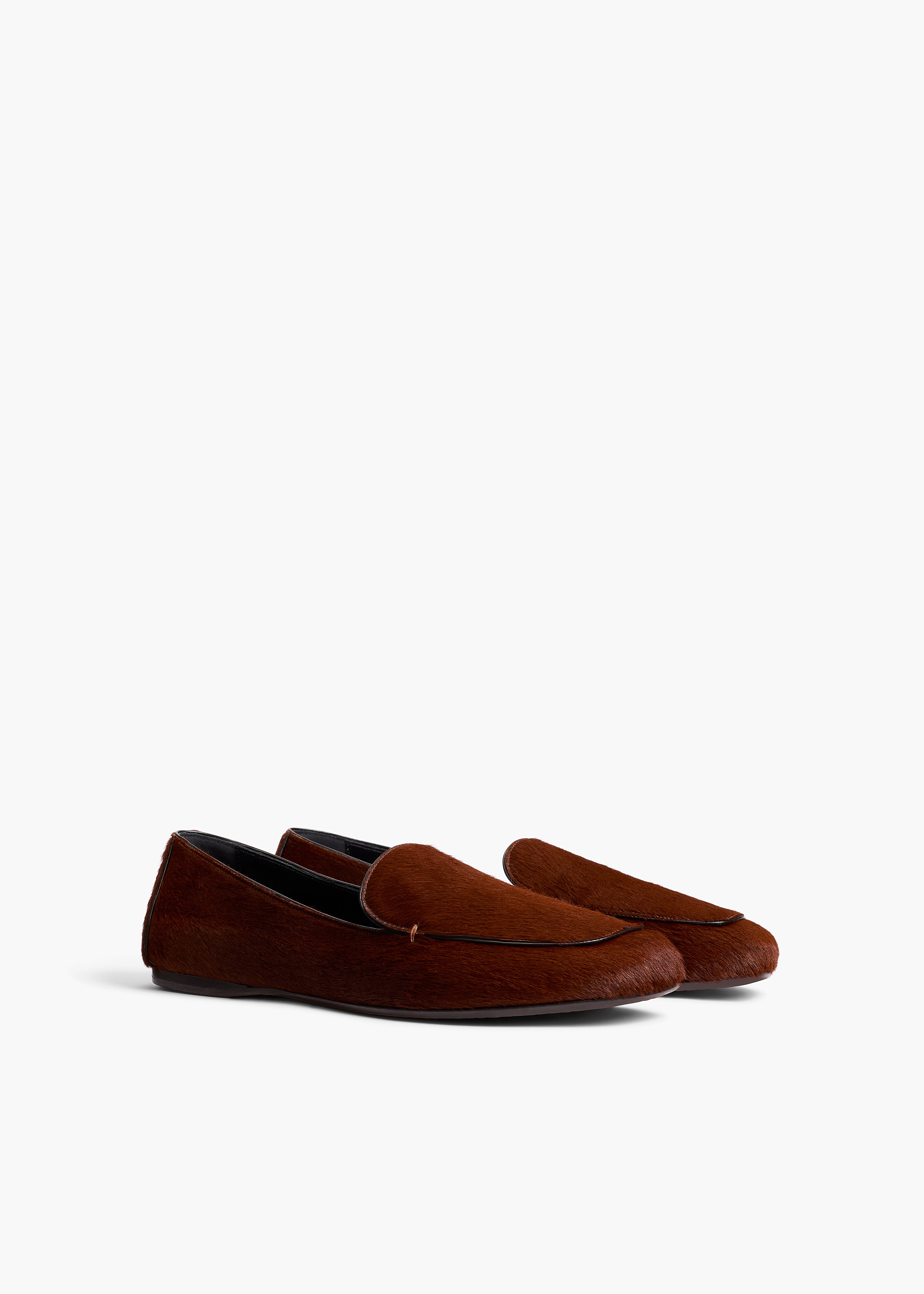 Monroe Loafer in Rust Haircalf ANGLED VIEW