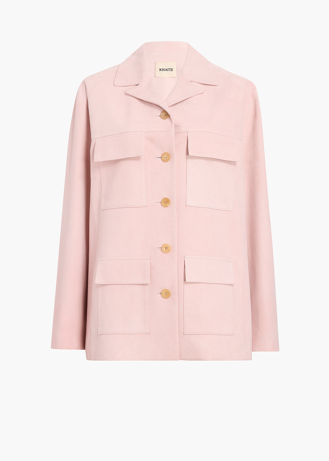 Morsson Jacket in Soft Pink Suede FLAT VIEW