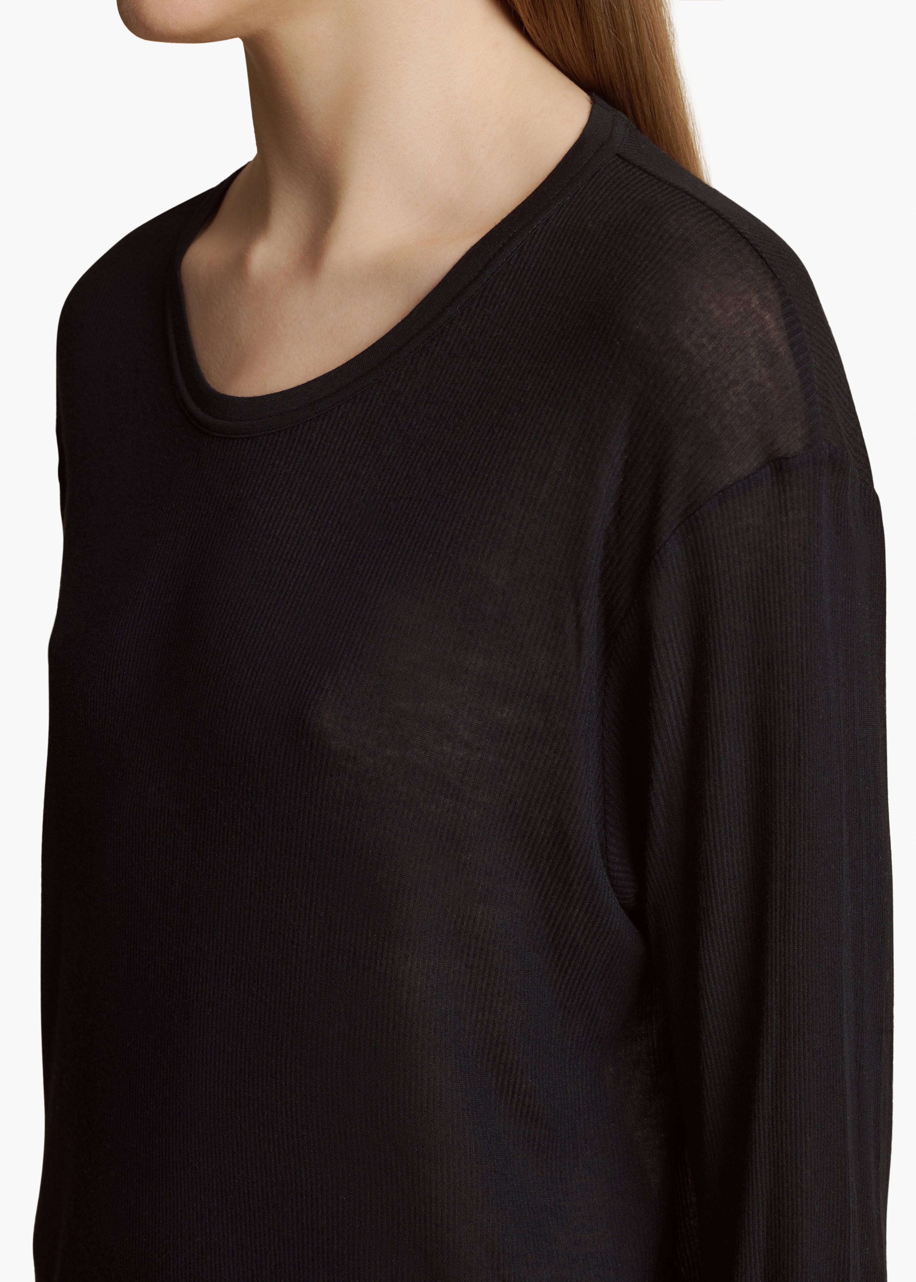 MORTON TOP IN BLACK TISSUE DETAILED VIEW 1