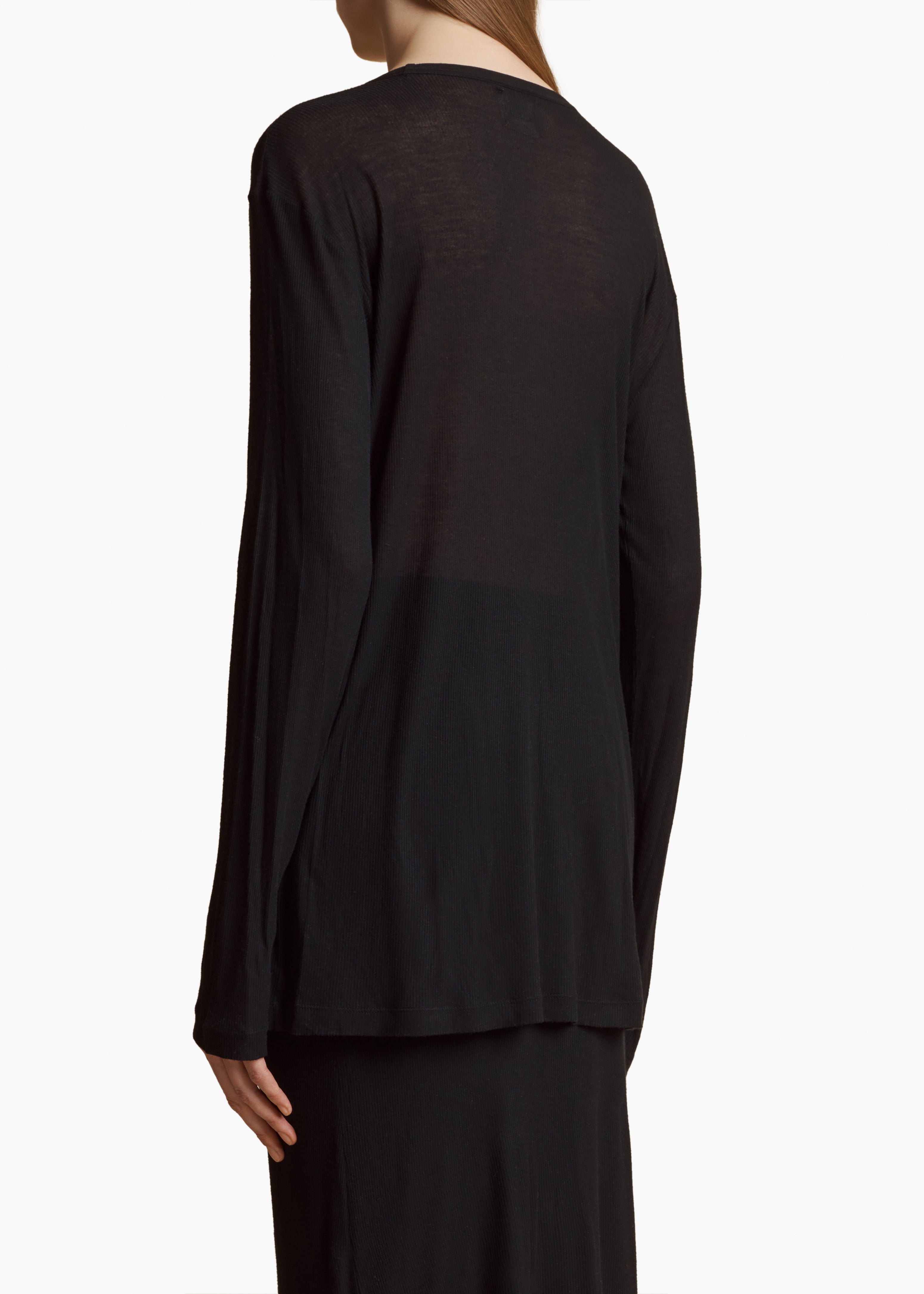 MORTON TOP IN BLACK TISSUE BACK VIEW