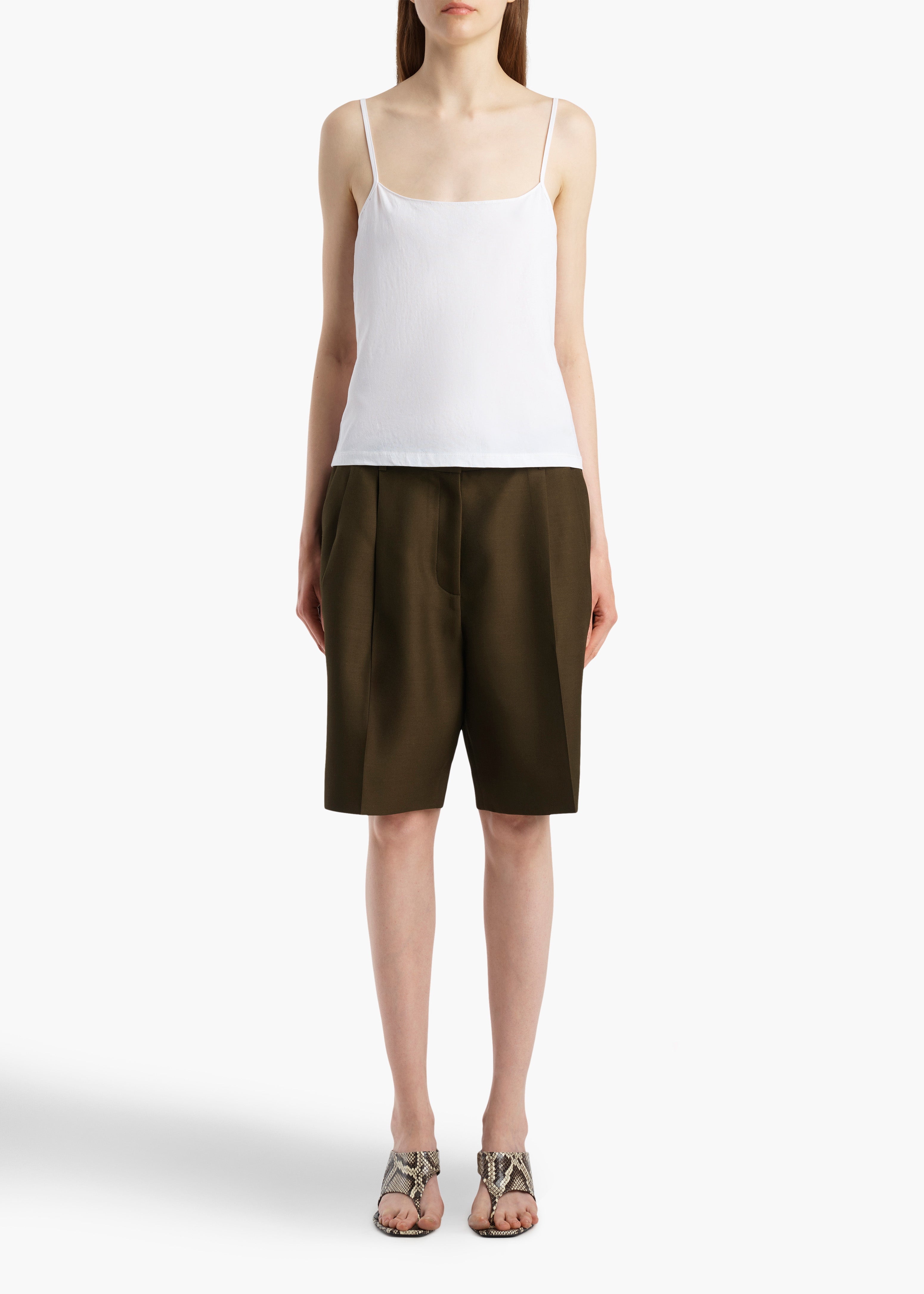 KHAITE  - Moss Cami in White