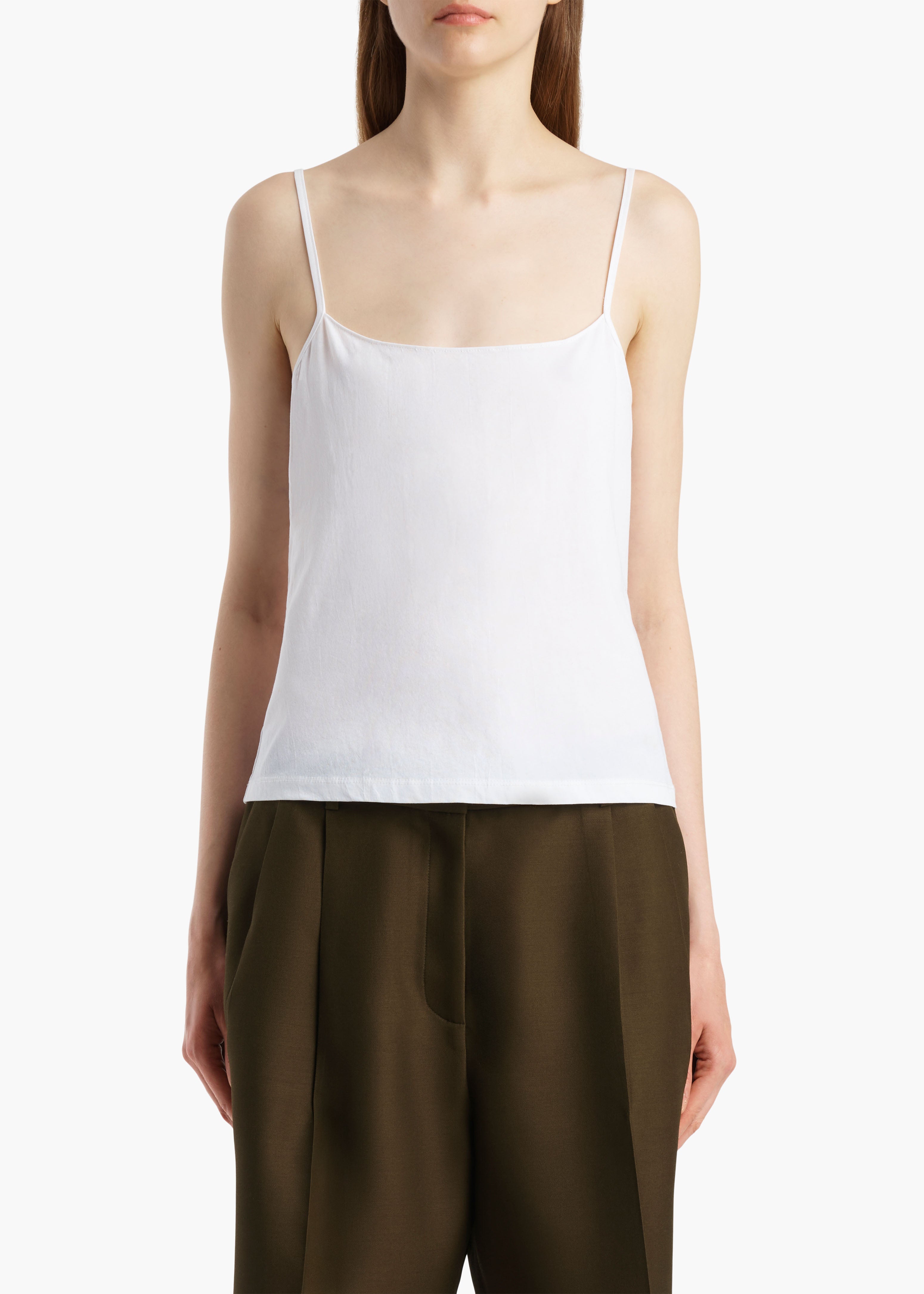 KHAITE  - Moss Cami in White