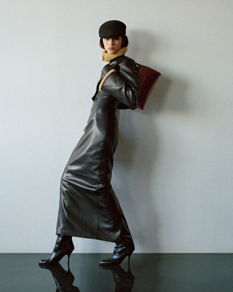 Marfa Knee-High Boot in Black Leather – KHAITE