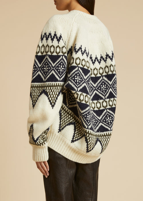 The Nalani Sweater in Ivory Multi