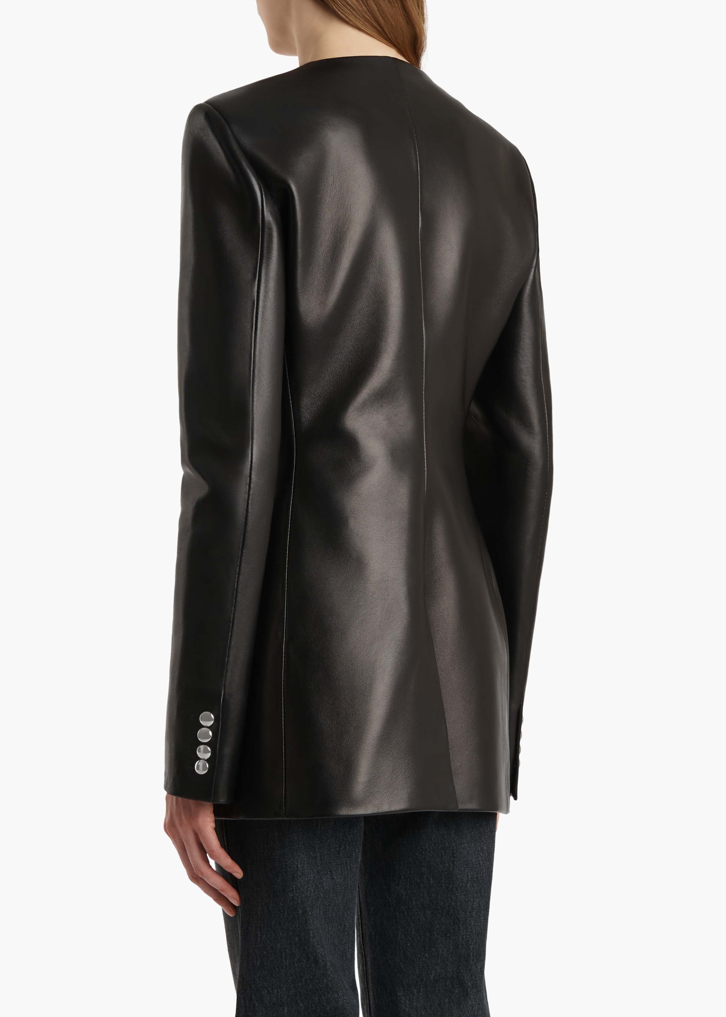 Naran Jacket in Black Leather – KHAITE