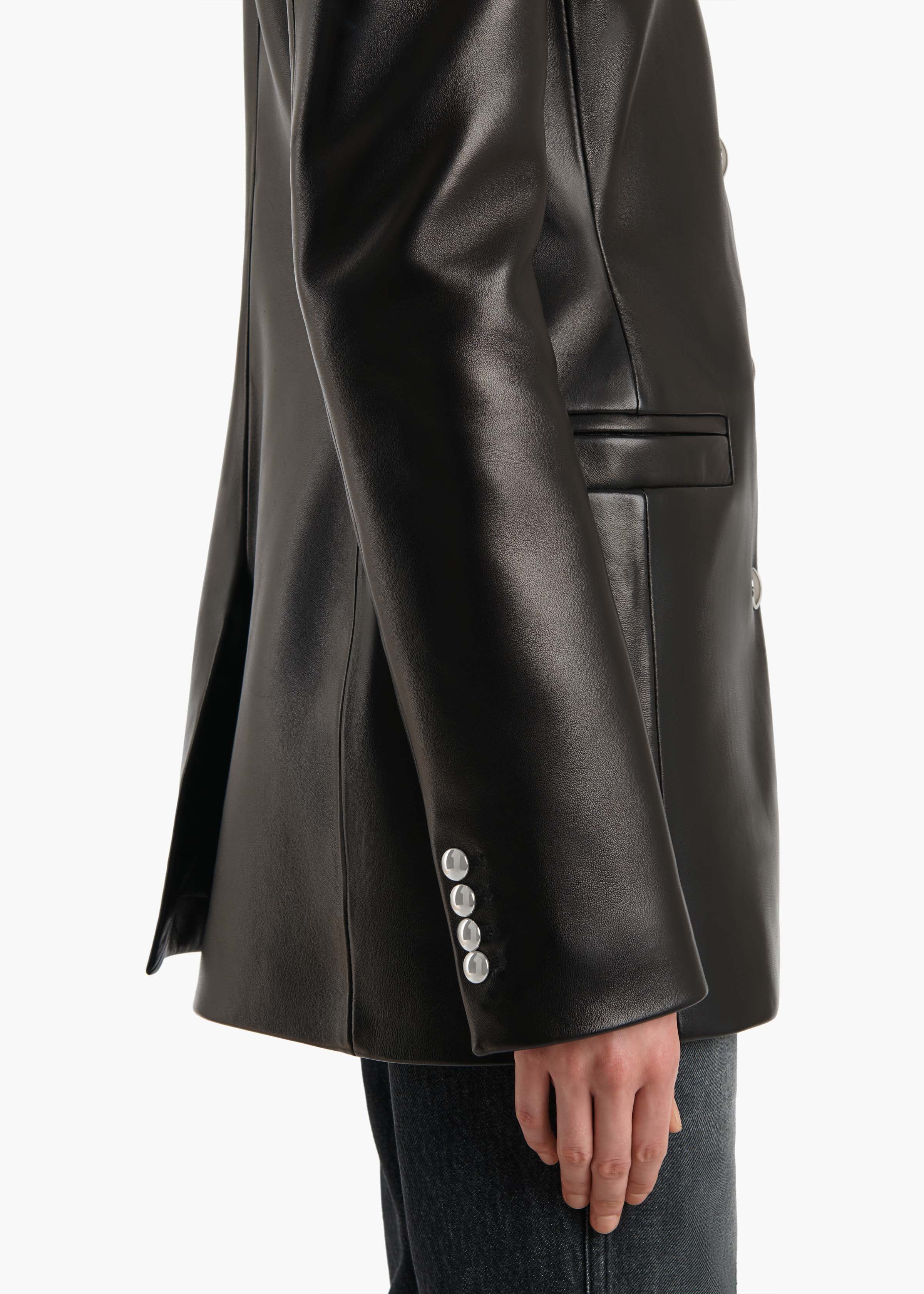 Naran Jacket in Black Leather