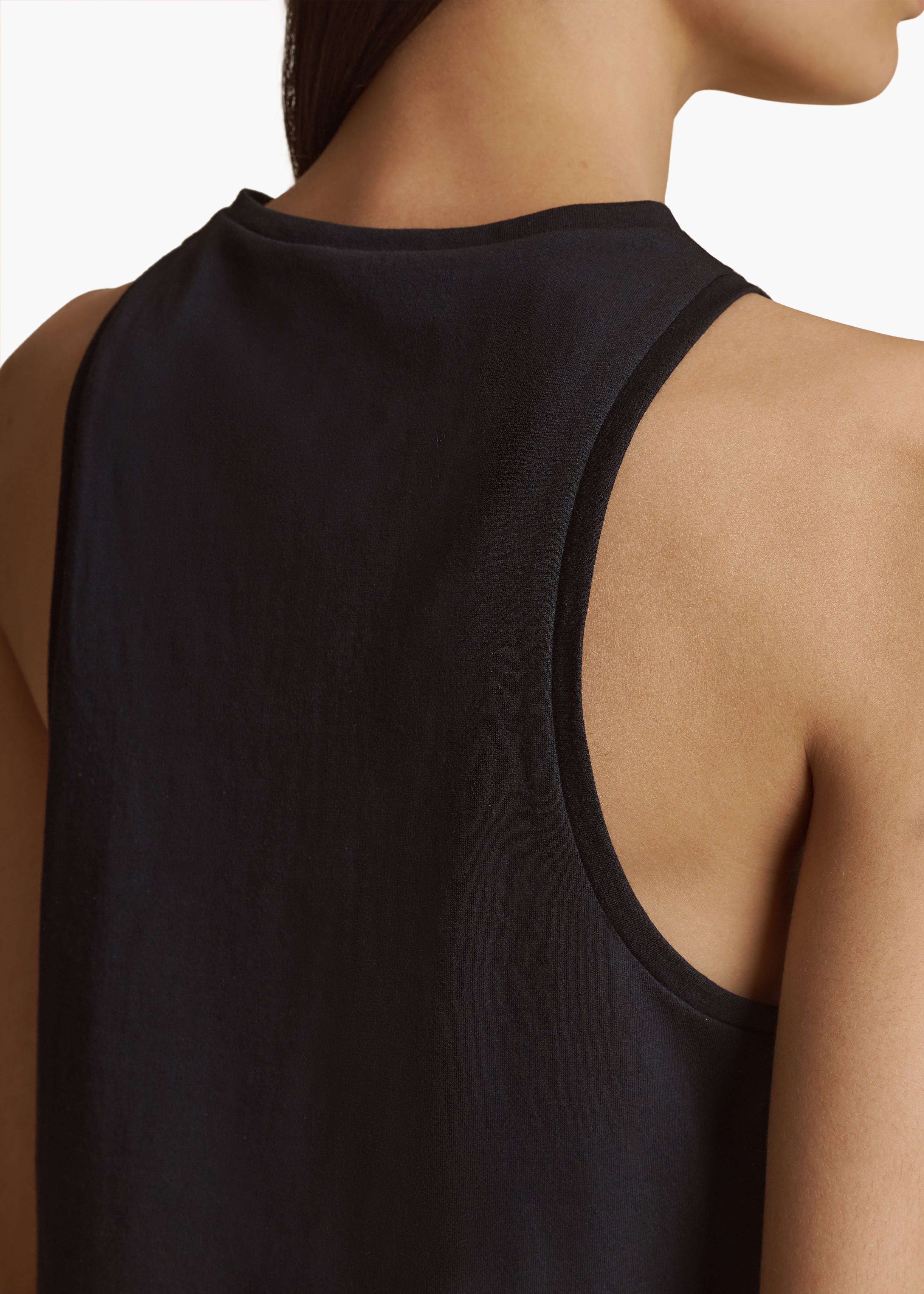 NETTA TANK IN BLACK DETAILED VIEW 2