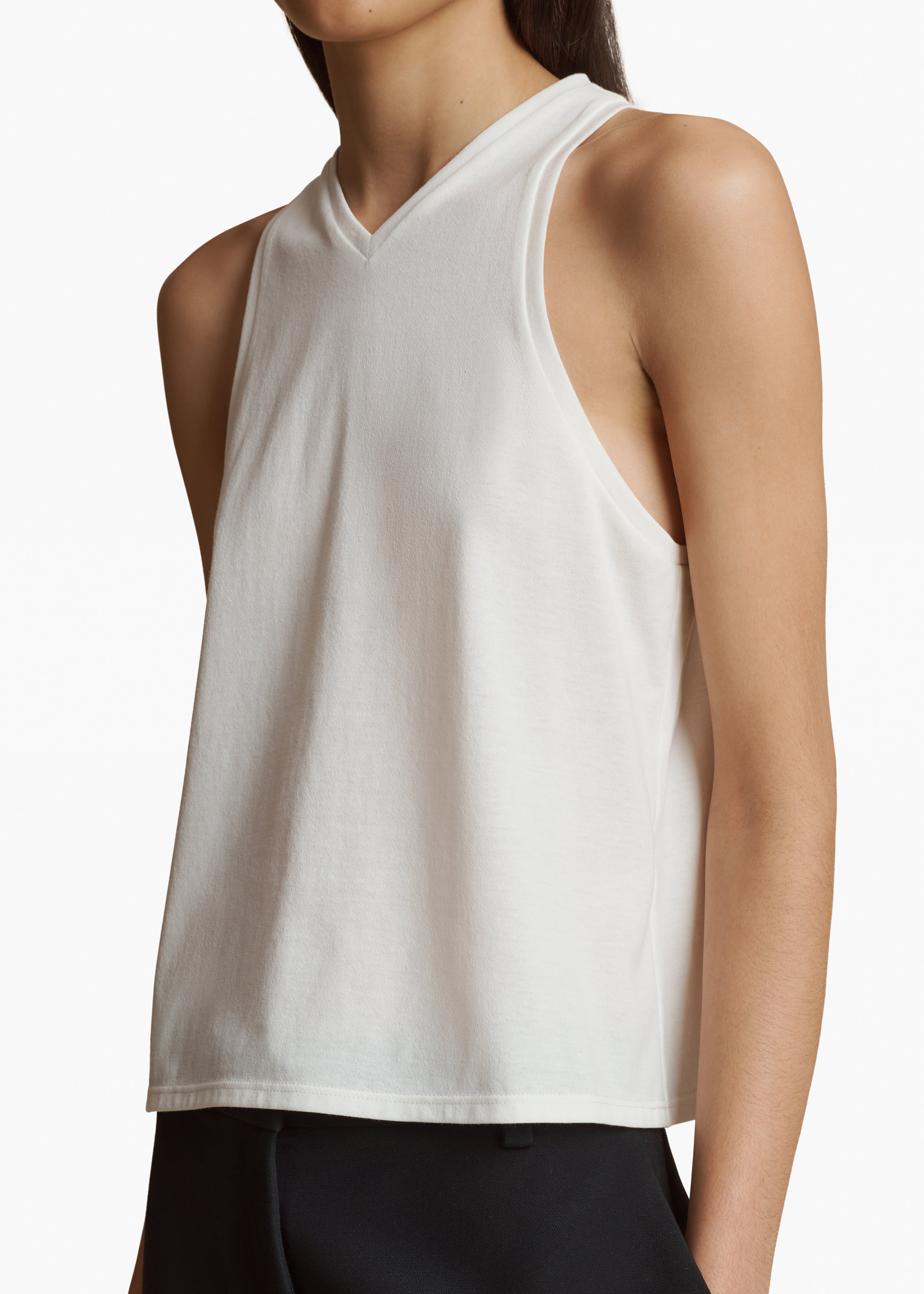 NETTA TANK IN CREAM DETAILED VIEW 1