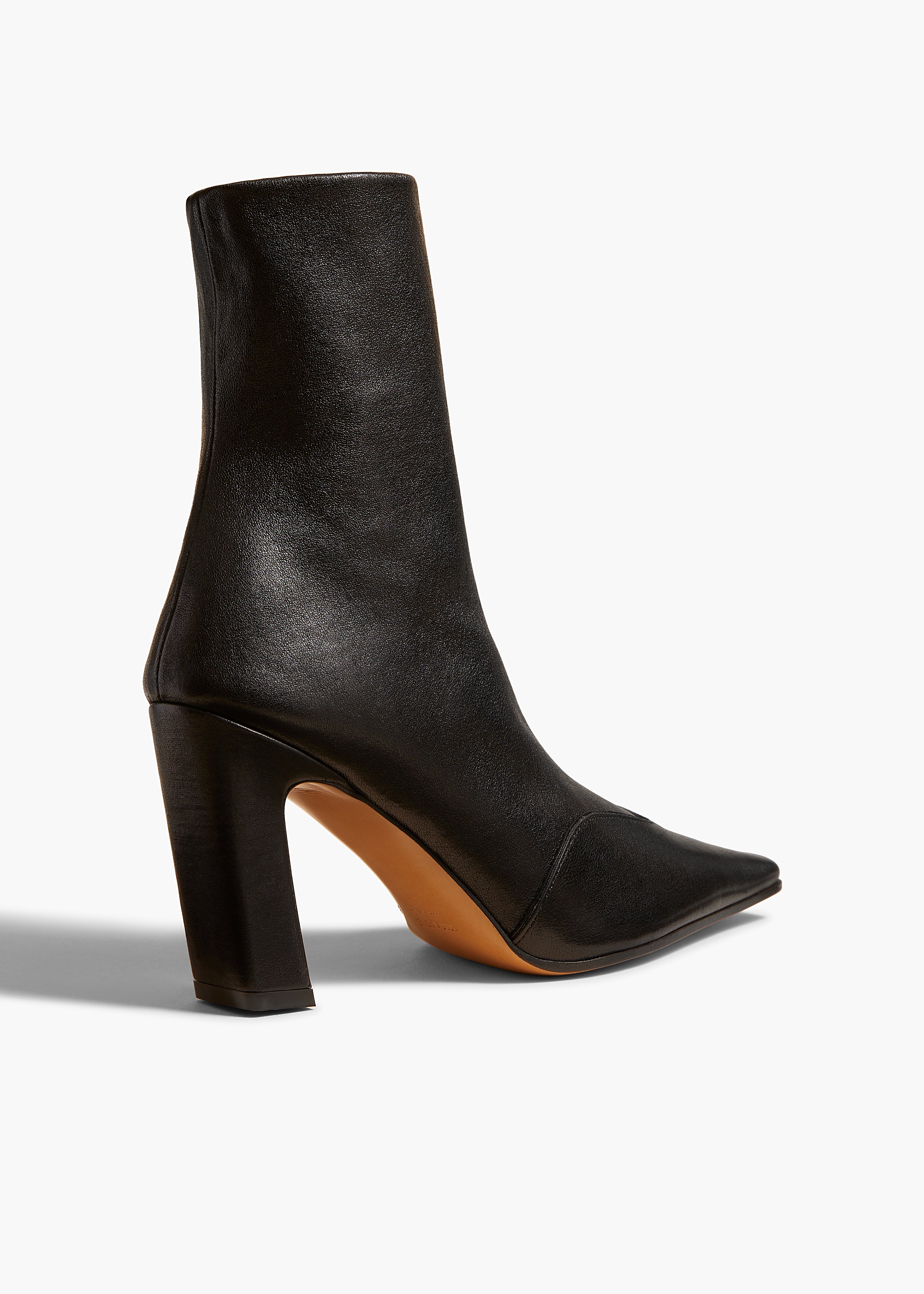 Nevada Stretch High Boot in Black Nappa Leather