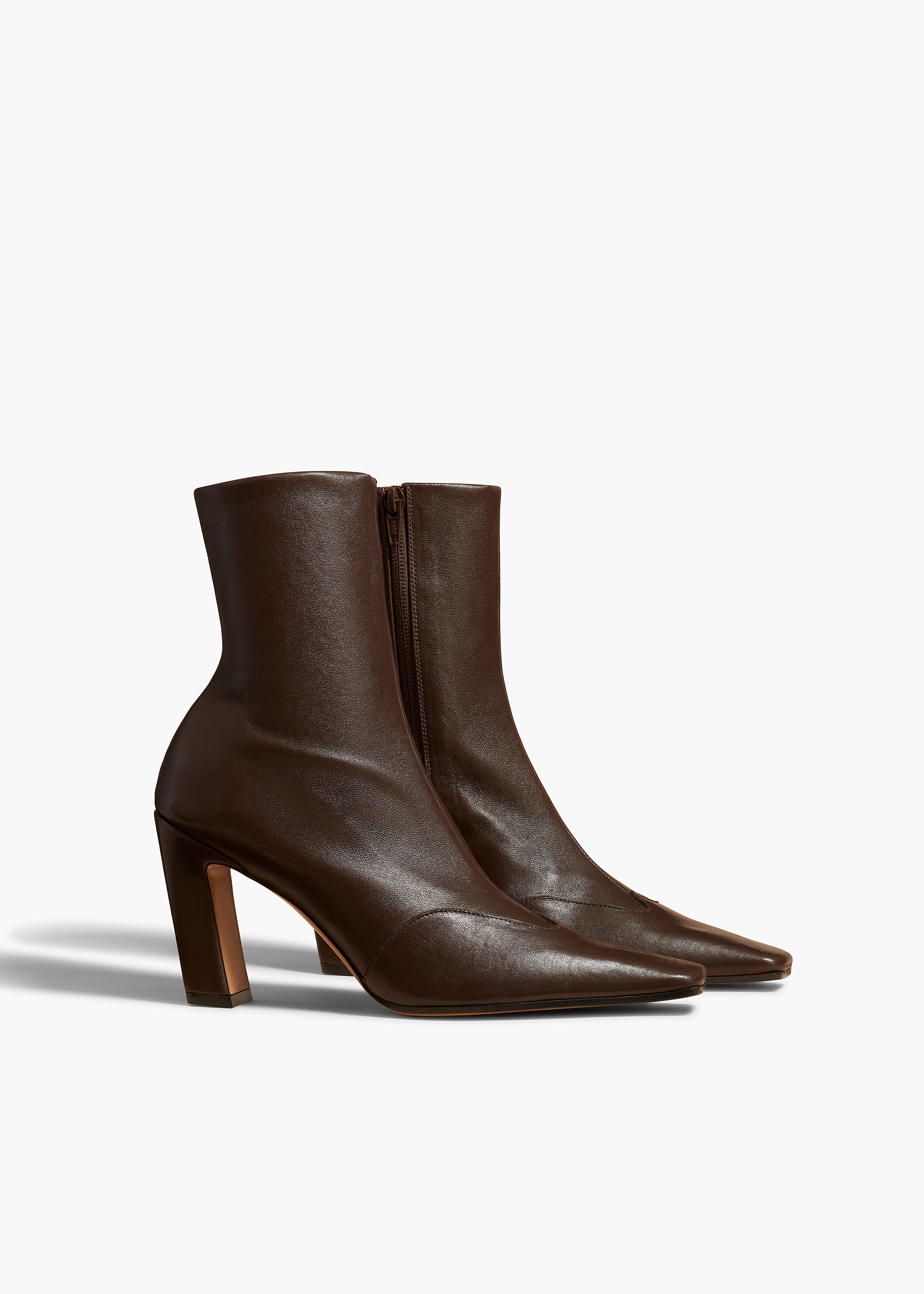 Nevada Stretch High Boot in Dark Brown Nappa Leather