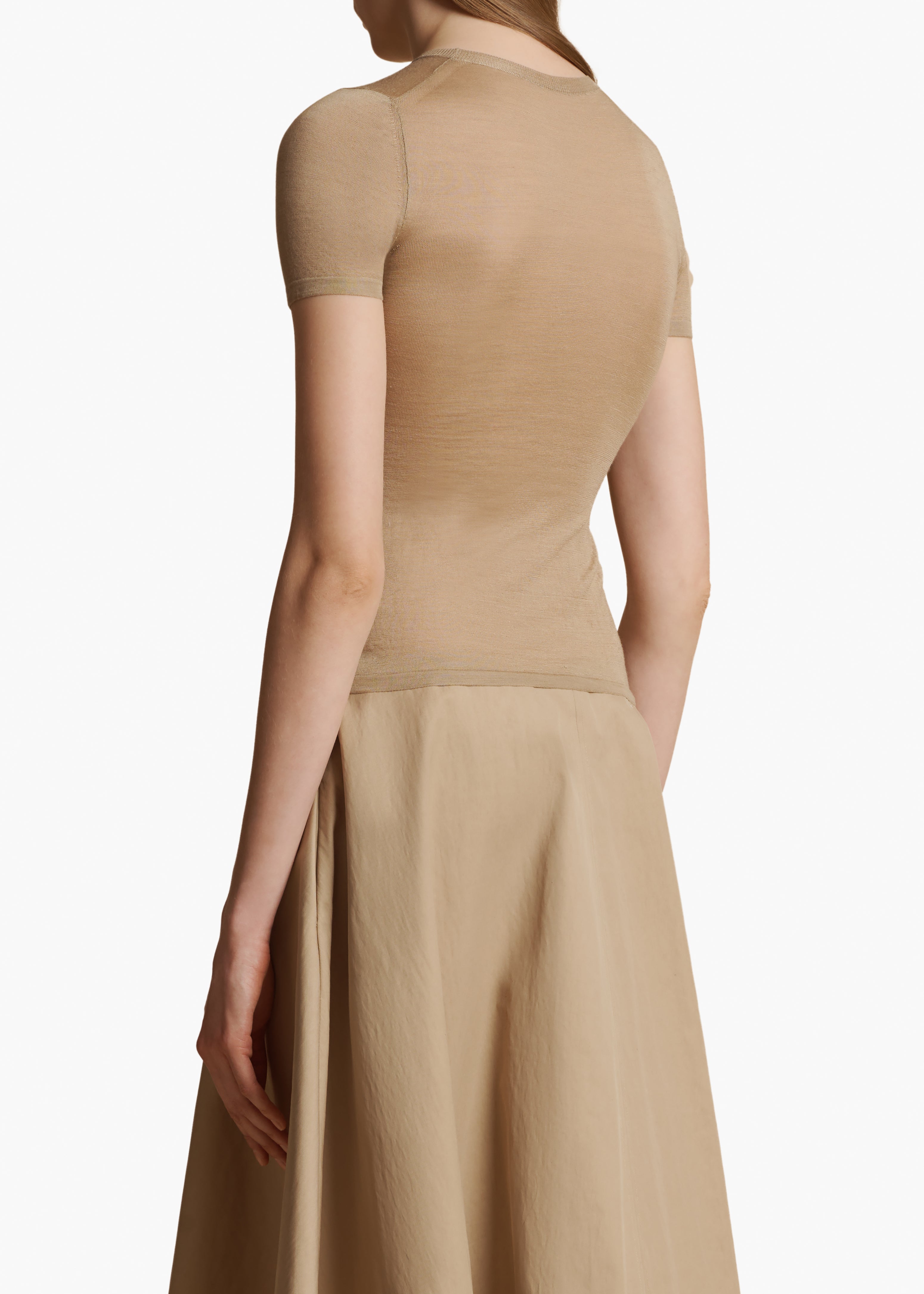 NICO TOP IN KHAKI BACK VIEW