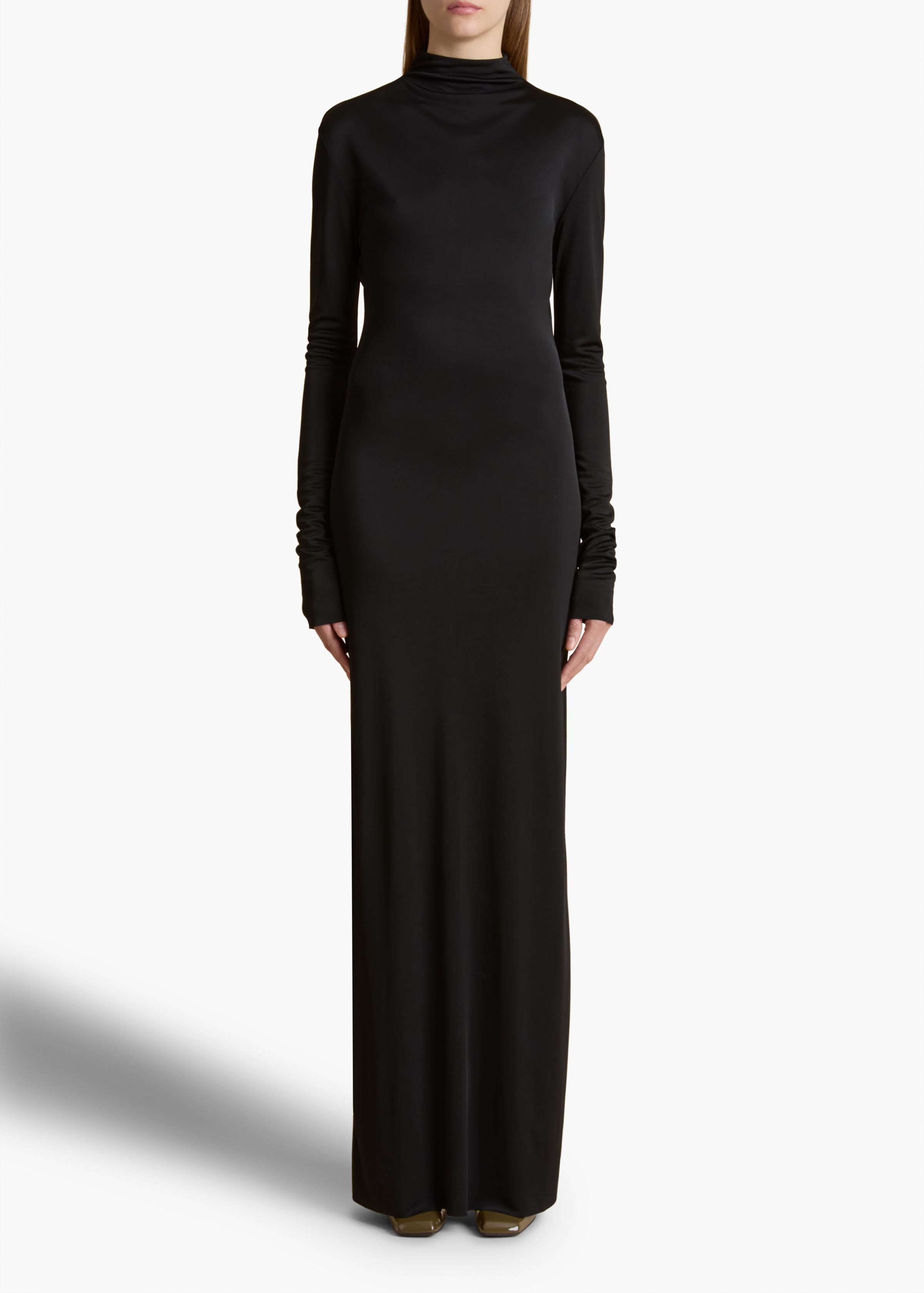 Norla Dress in Black FRONT VIEW