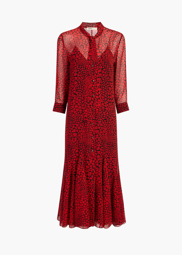 ODELIA DRESS BLACK RED 56933377 369 GHOST