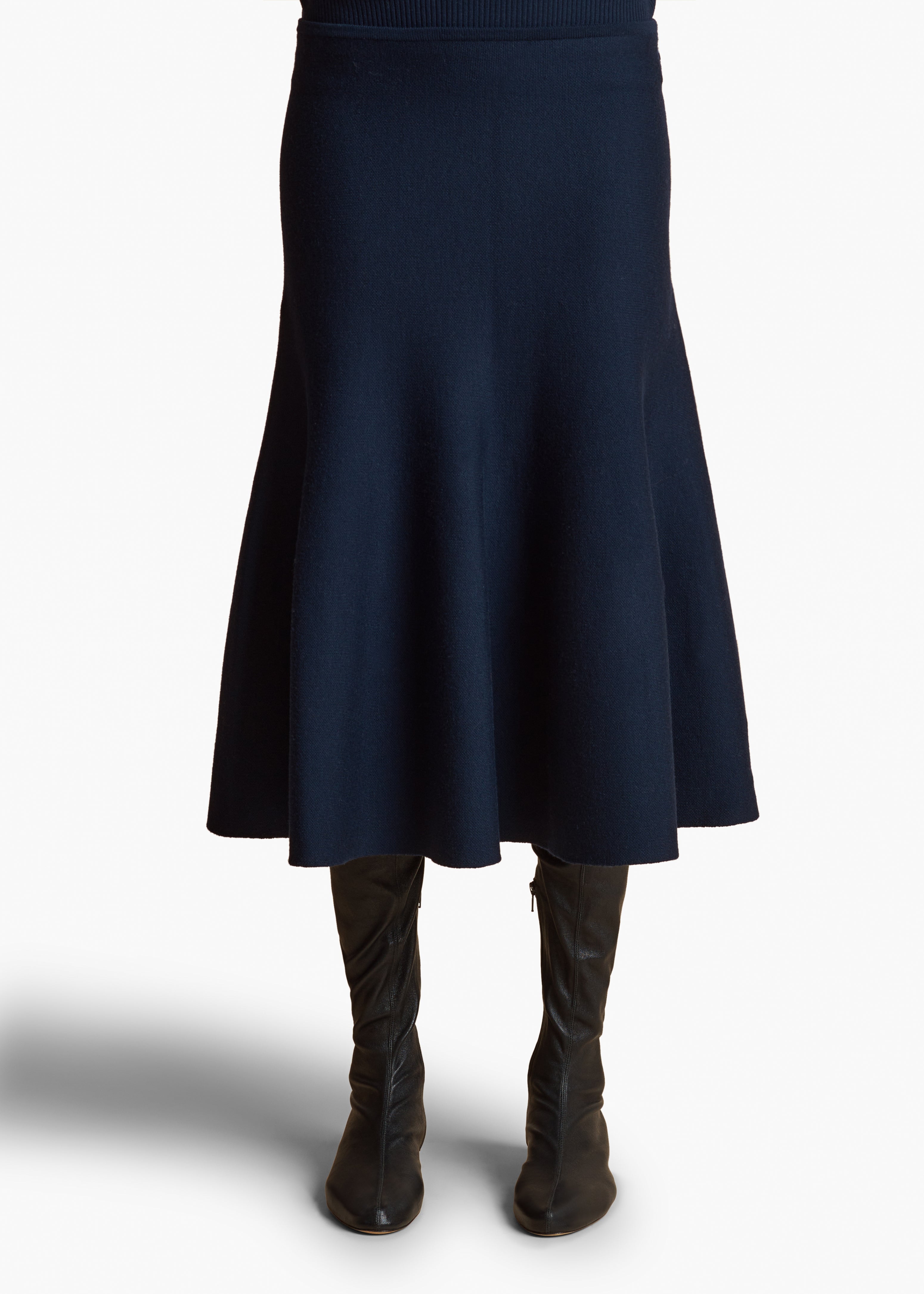 ODIL SKIRT IN NAVY FRONT VIEW