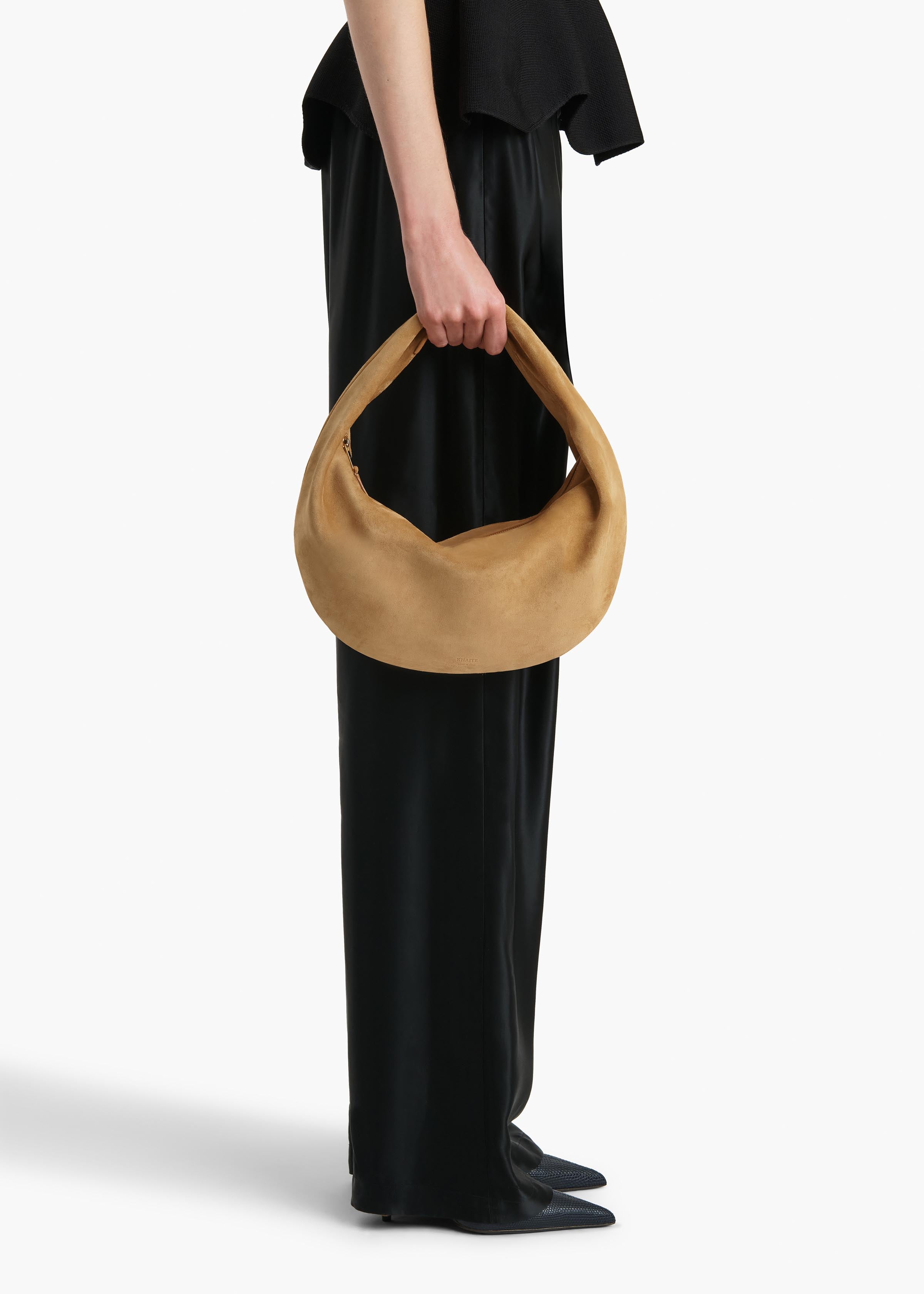Medium Olivia Hobo in Goldenrod Suede