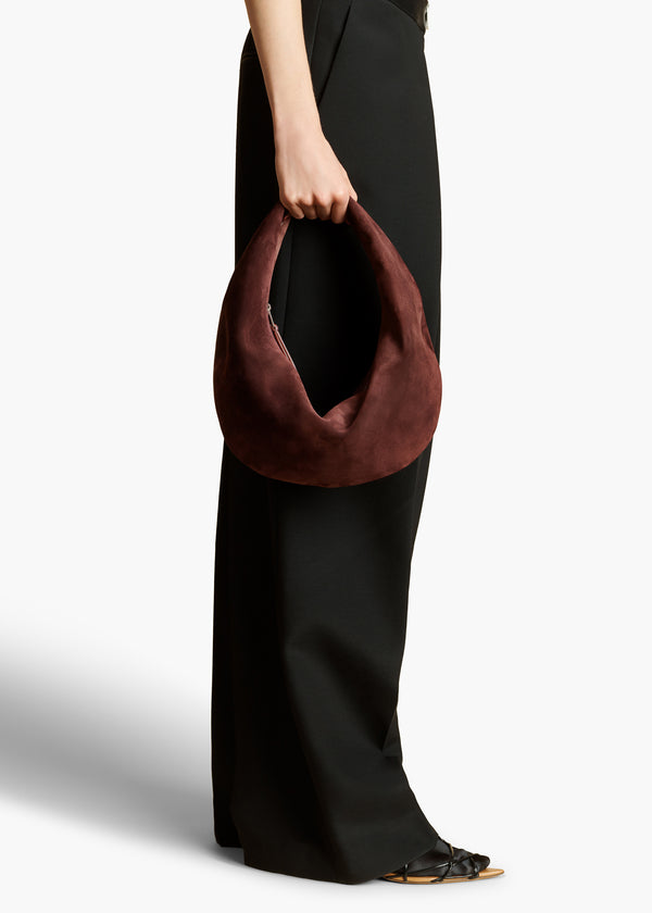 Medium Olivia Hobo in Rouge Noir Suede