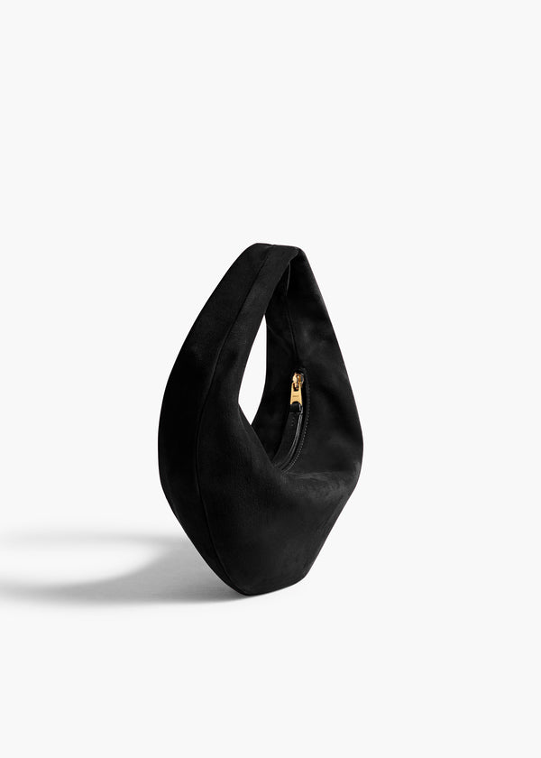 Mini Olivia Hobo in Black Suede