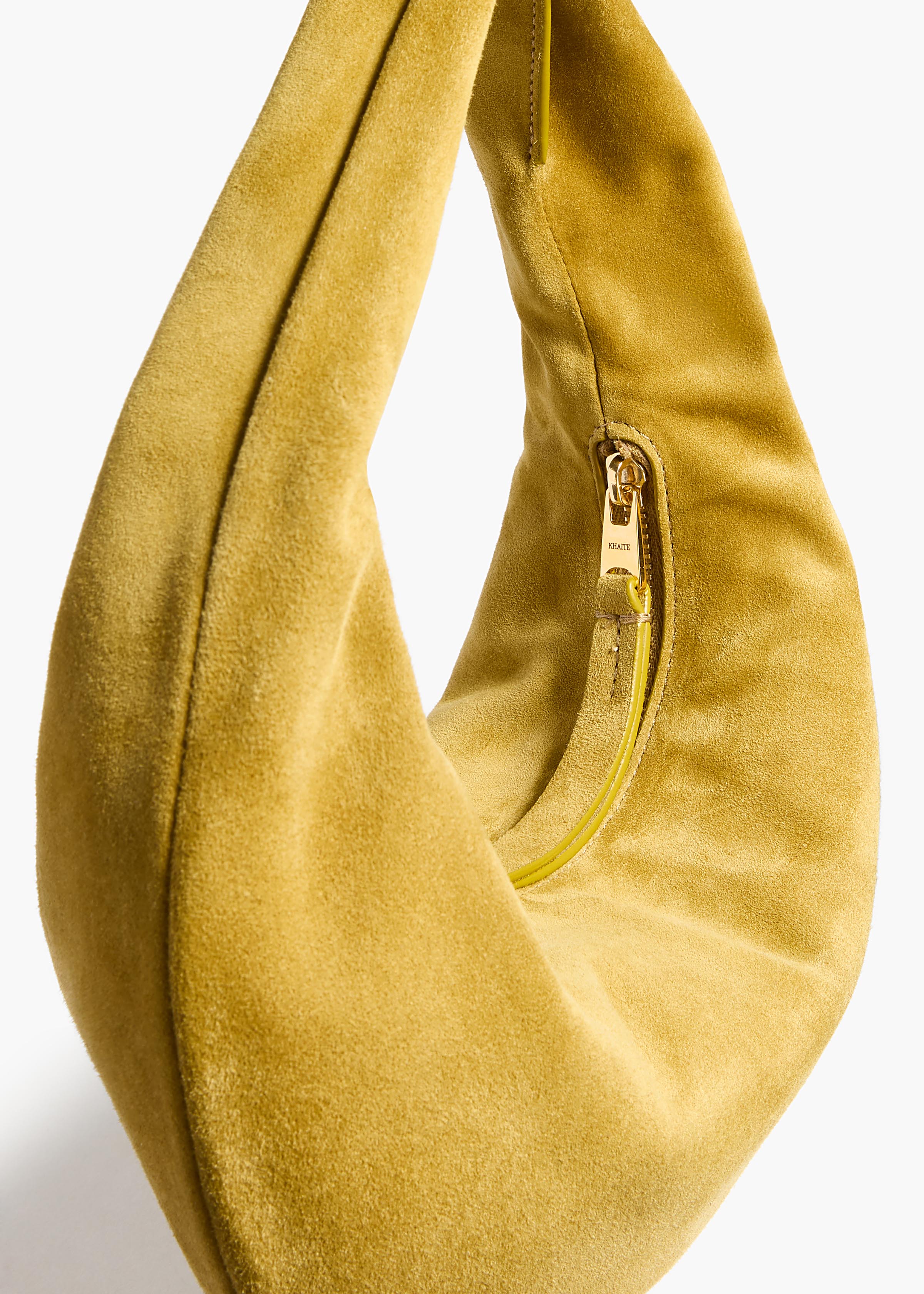 KHAITE  - Mini Olivia Hobo in Golden Olive Suede