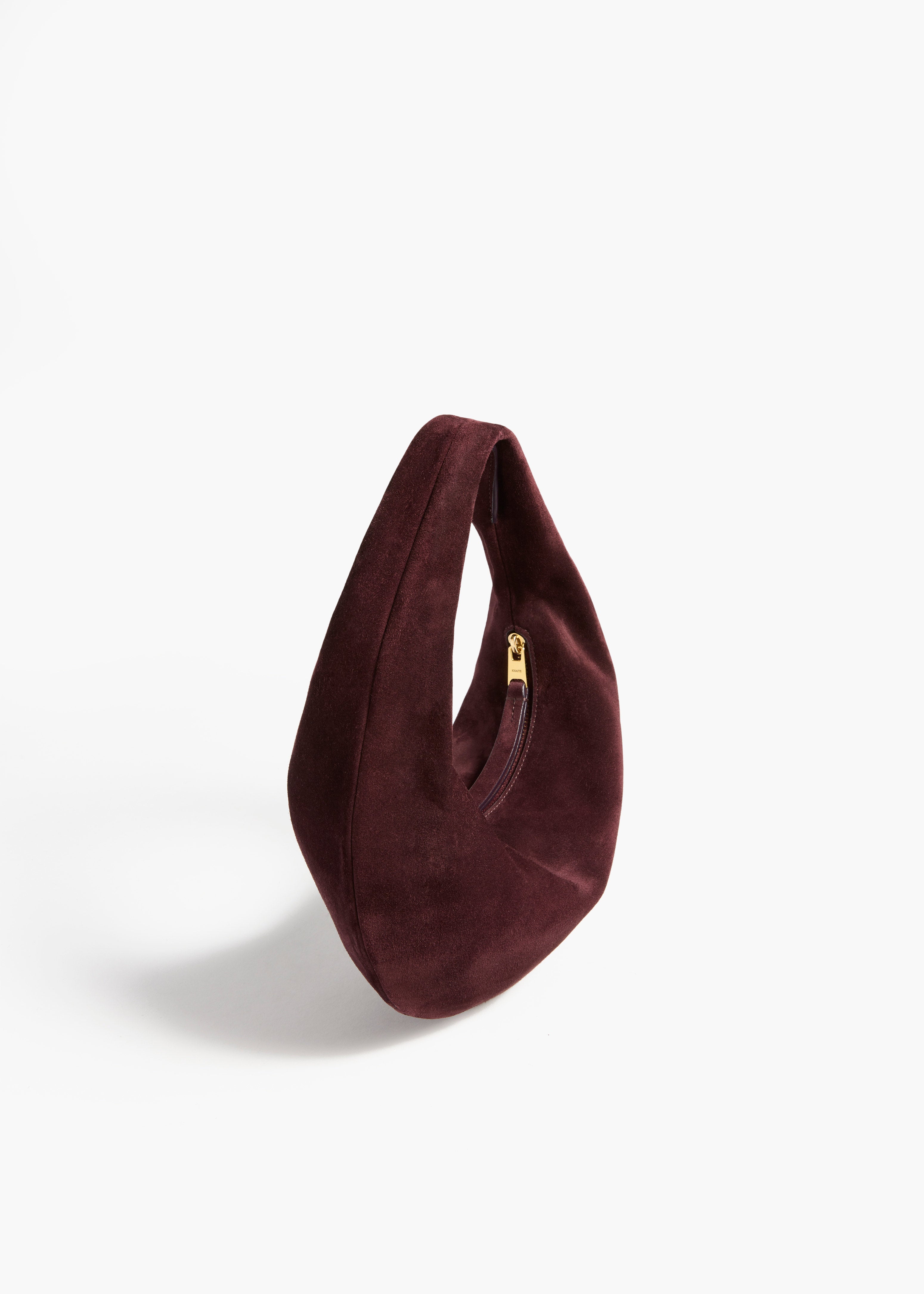 Mini Olivia Hobo in Rouge Noir Suede