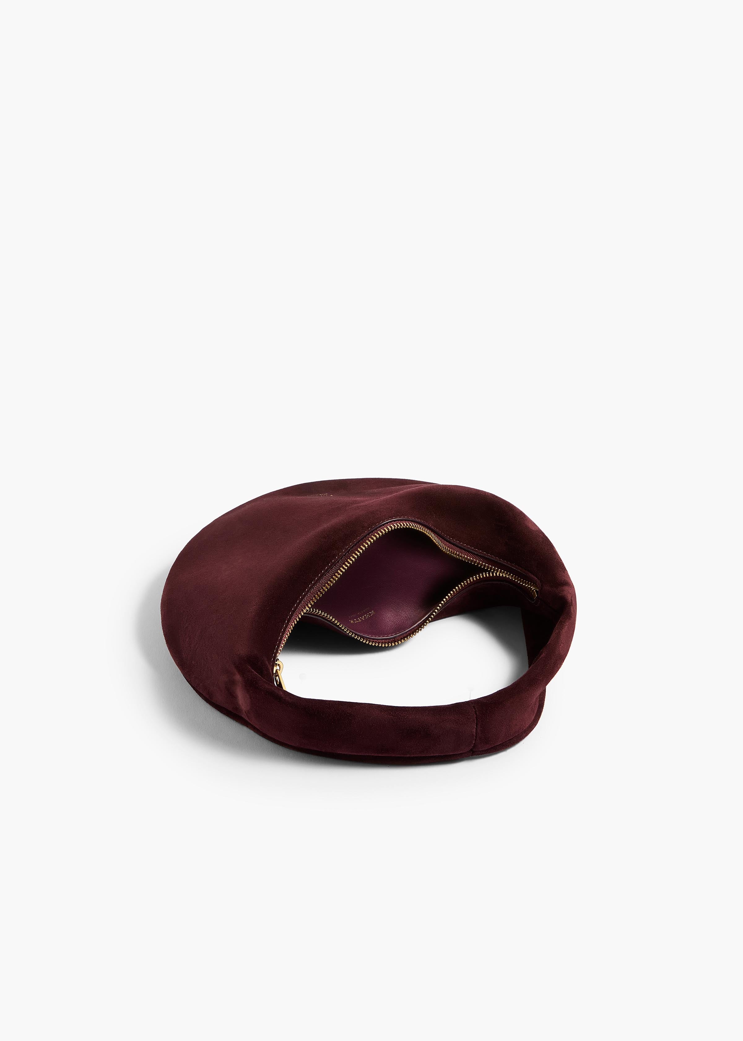 Mini Olivia Hobo in Rouge Noir Suede
