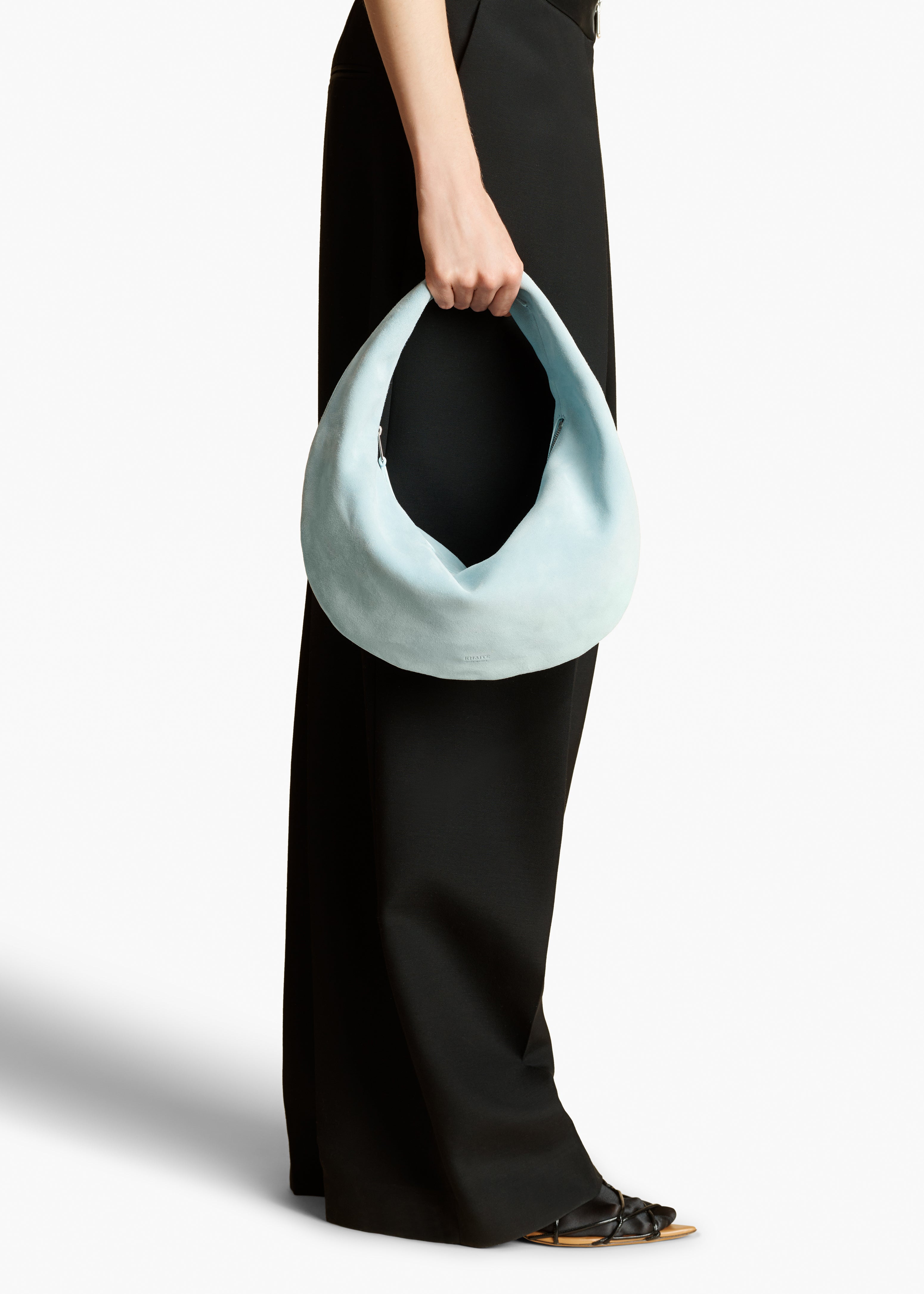 Medium Olivia Hobo in Baby Blue Suede