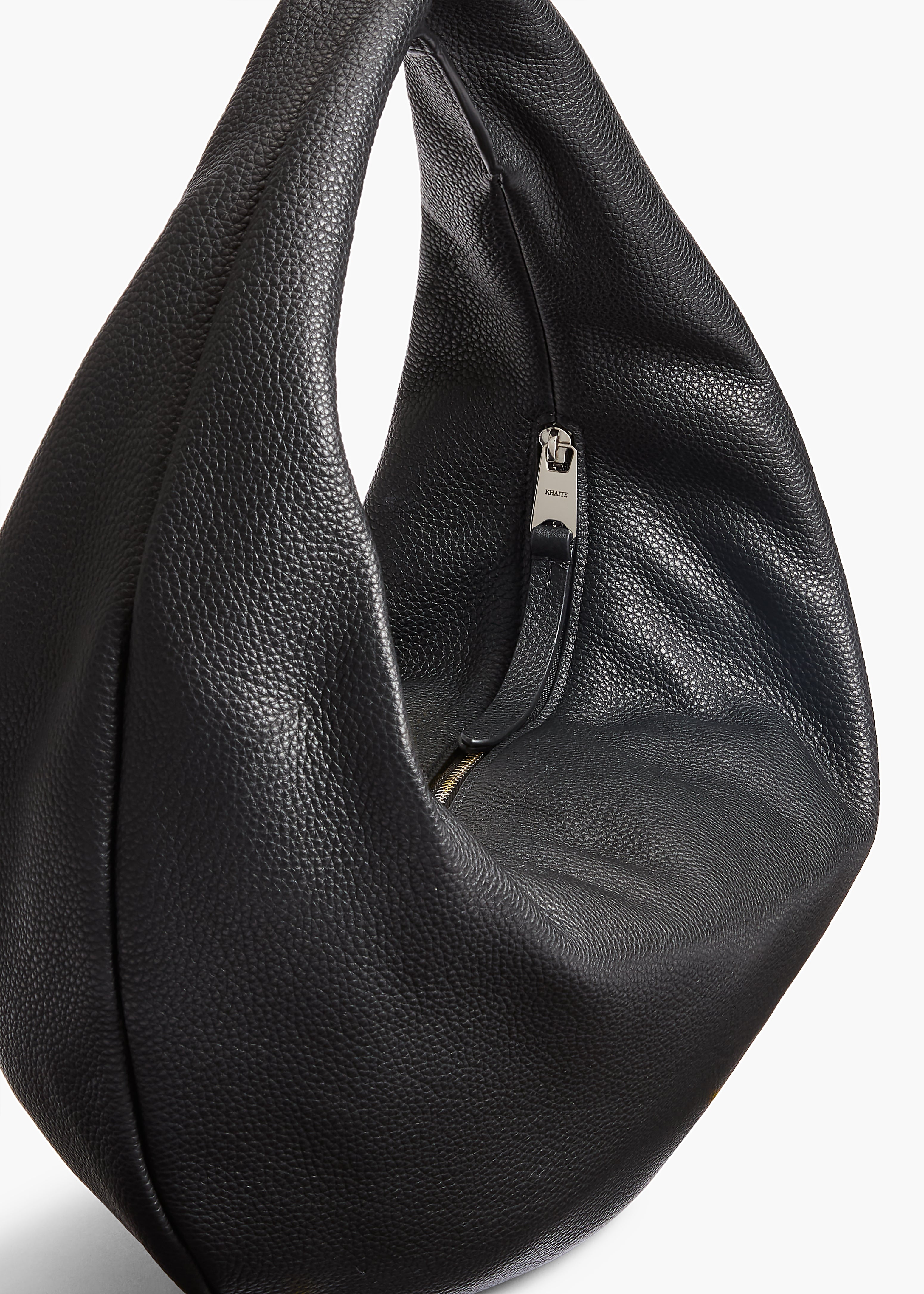 Medium Olivia Hobo in Black Pebbled Leather DETAILED VIEW 2