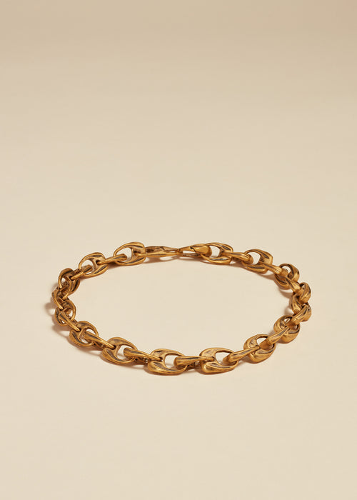 The Olivia Chain Necklace in Antique Gold