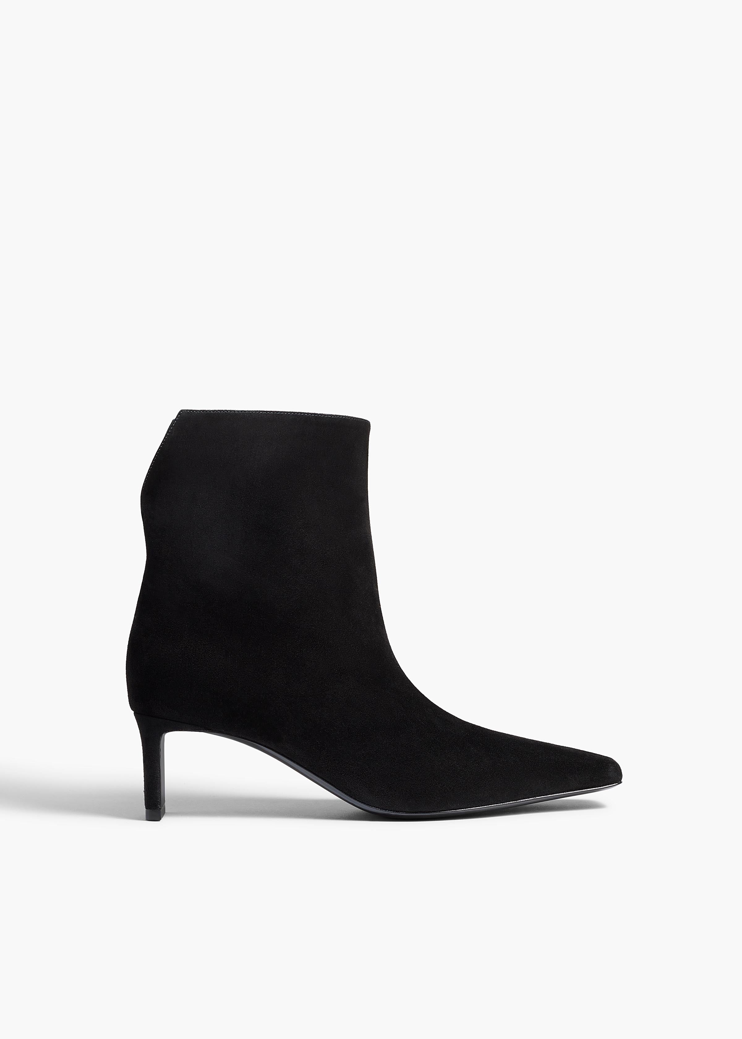 Ona Ankle Boot in Black Suede