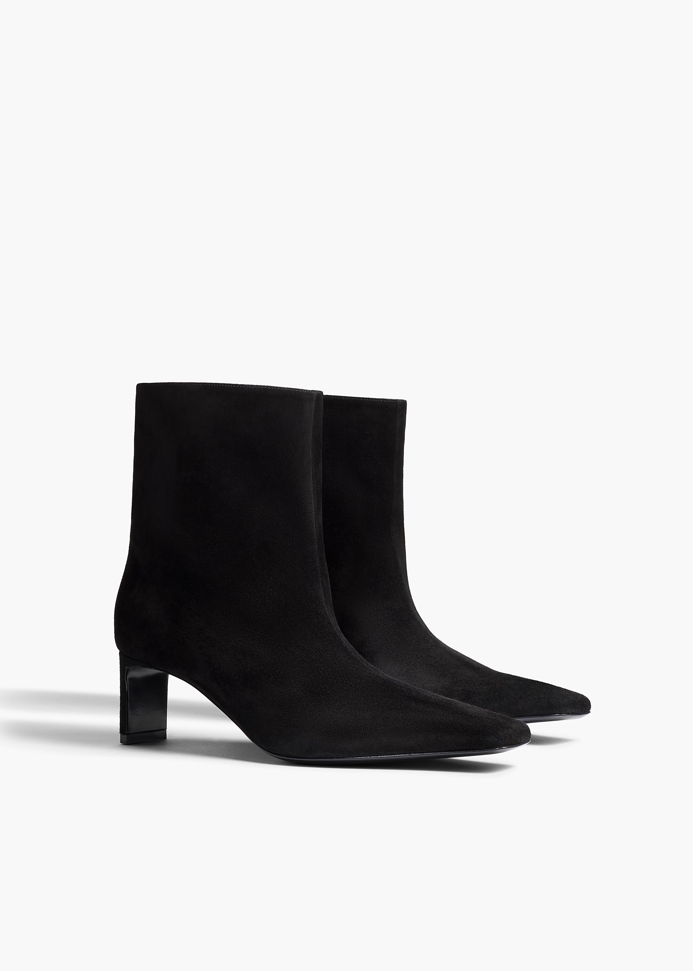 Ona Ankle Boot in Black Suede