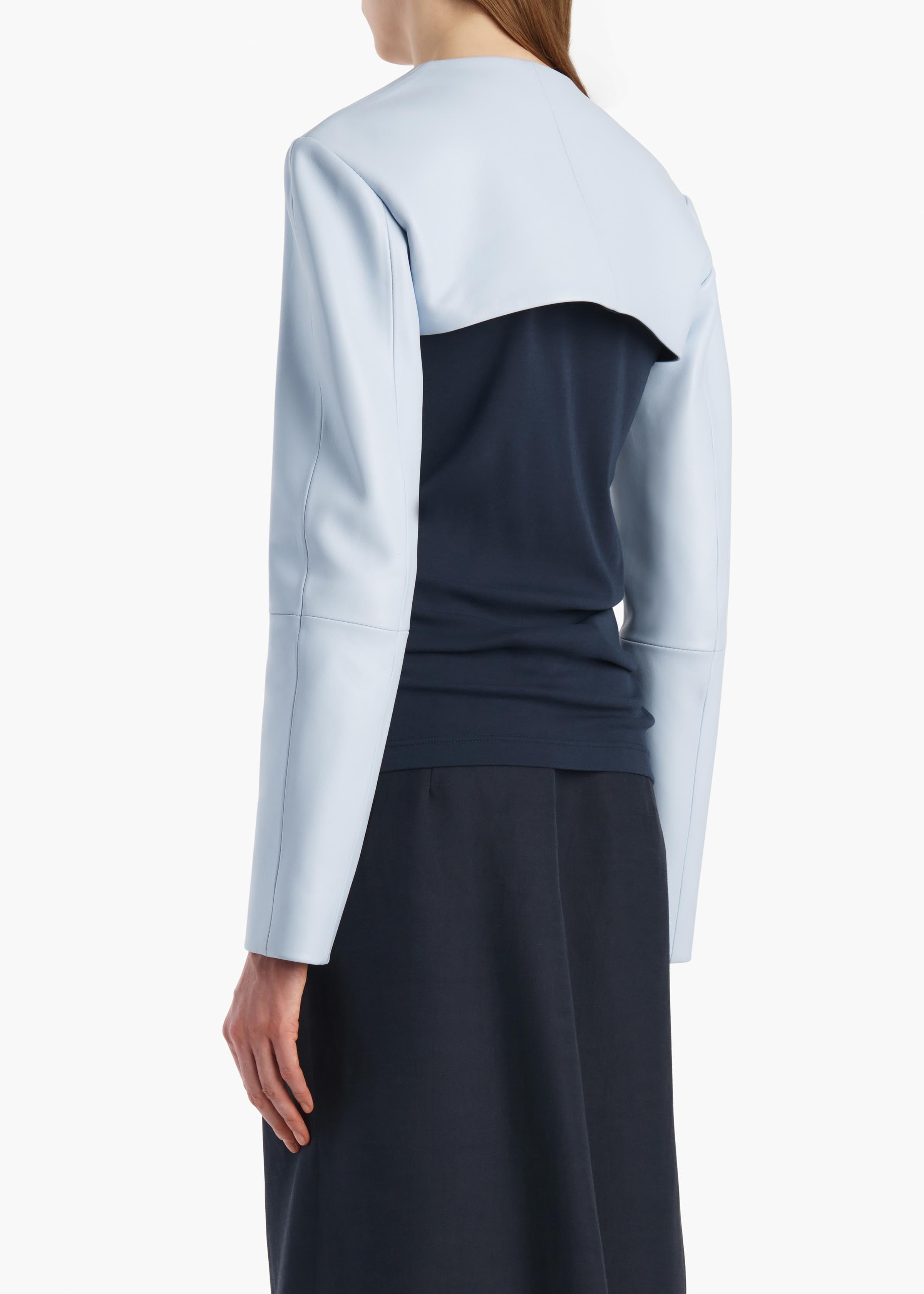 Onno Jacket in Sky Blue Leather