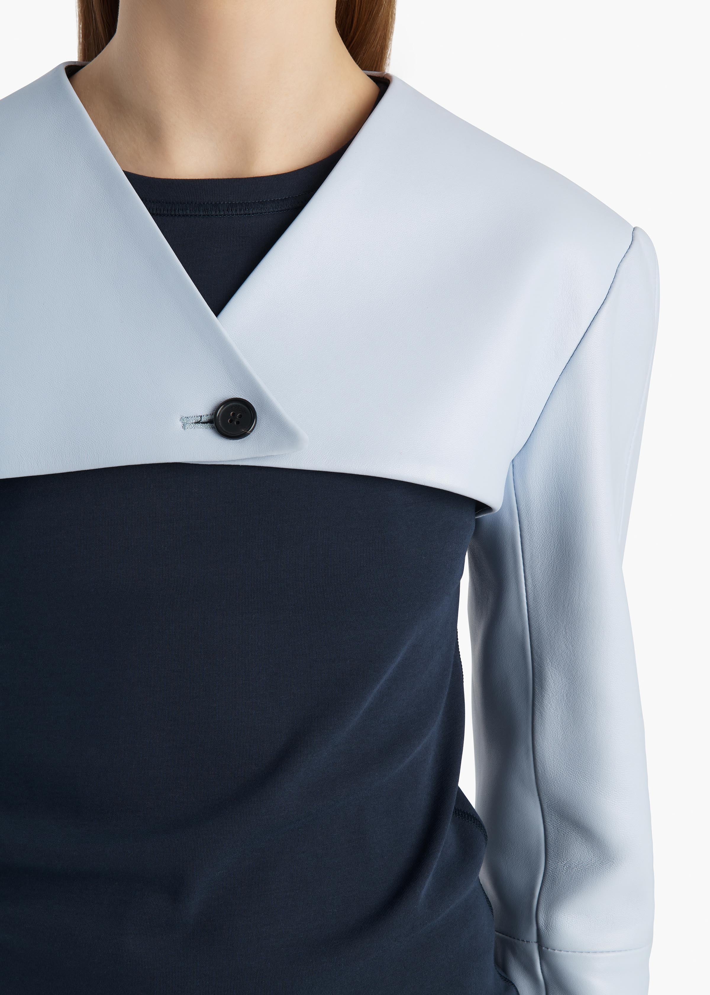 Onno Jacket in Sky Blue Leather