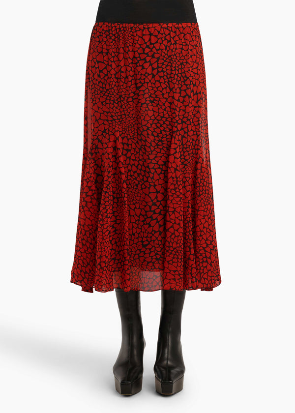 Ophelia Skirt in Black and Red