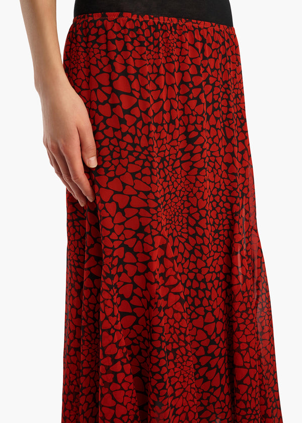 OPHELIA SKIRT BLACK RED 42093377 369 D