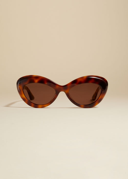 The KHAITE x Oliver Peoples 1968C in Dark Mahogany and Brown