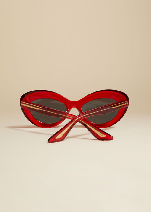 The KHAITE x Oliver Peoples 1968C in Translucent Red and Grey