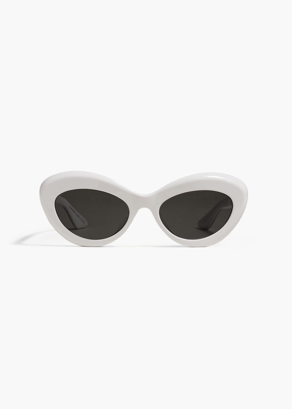 KHAITE X OLIVER PEOPLES 1968C IN WHITE AND GREY FRONT VIEW