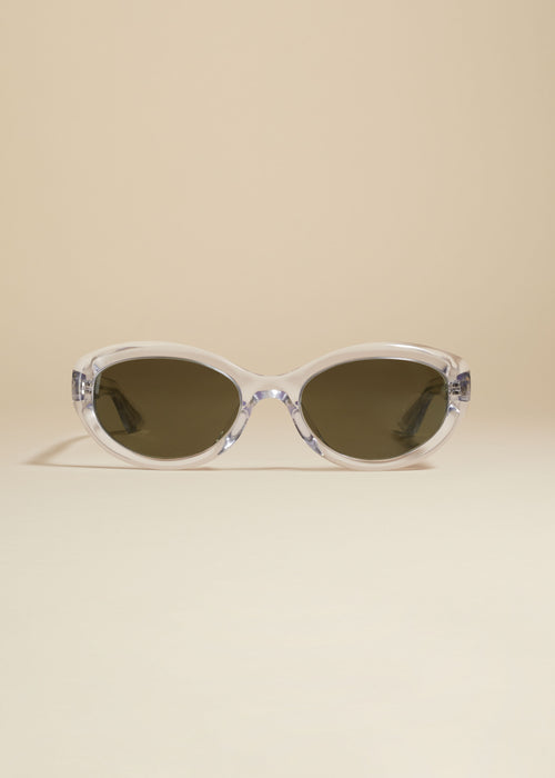 The KHAITE x Oliver Peoples 1969C in Crystal and Silver Mirror