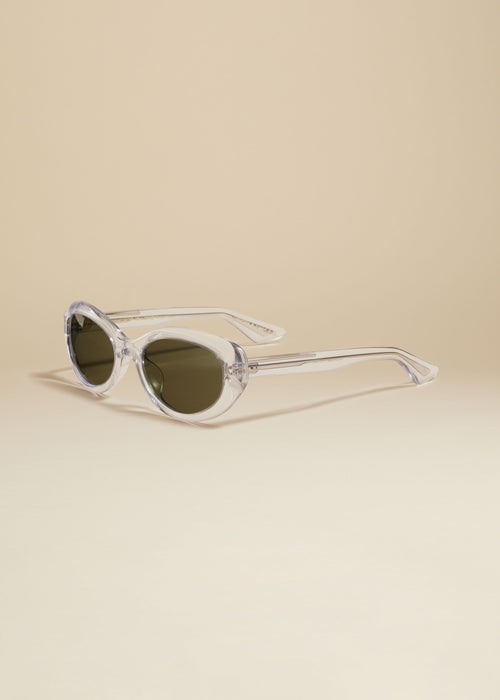 The KHAITE x Oliver Peoples 1969C in Crystal and Silver Mirror