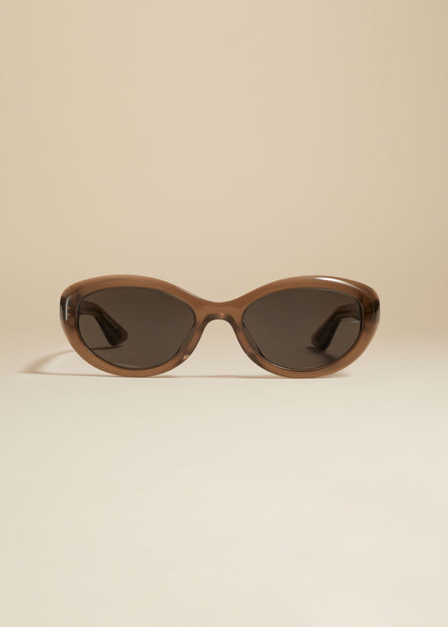The KHAITE x Oliver Peoples 1969C in Taupe and Carbon Grey