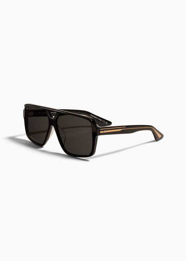 KHAITE X OLIVER PEOPLES 1977C IN BLACK AND GREY SIDE VIEW