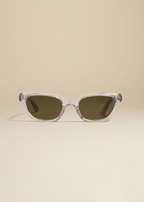 The KHAITE x Oliver Peoples 1983C in Crystal and Silver Mirror