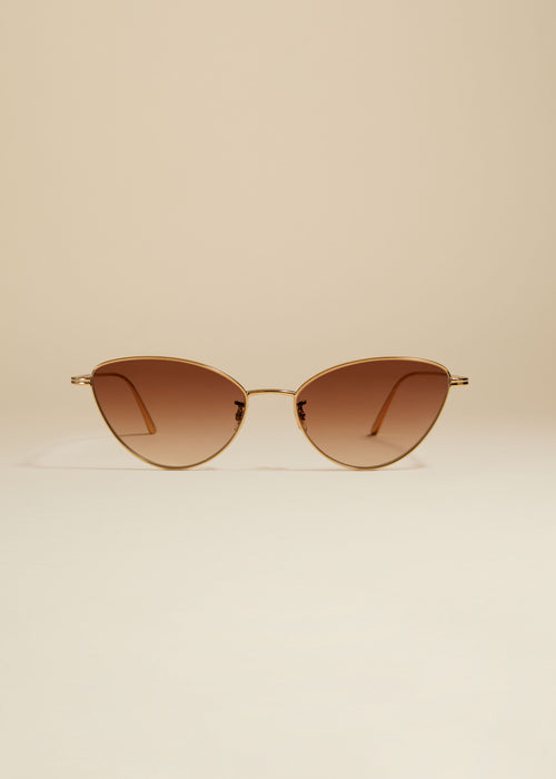 The KHAITE x Oliver Peoples 1998C in Gold and Dark Brown