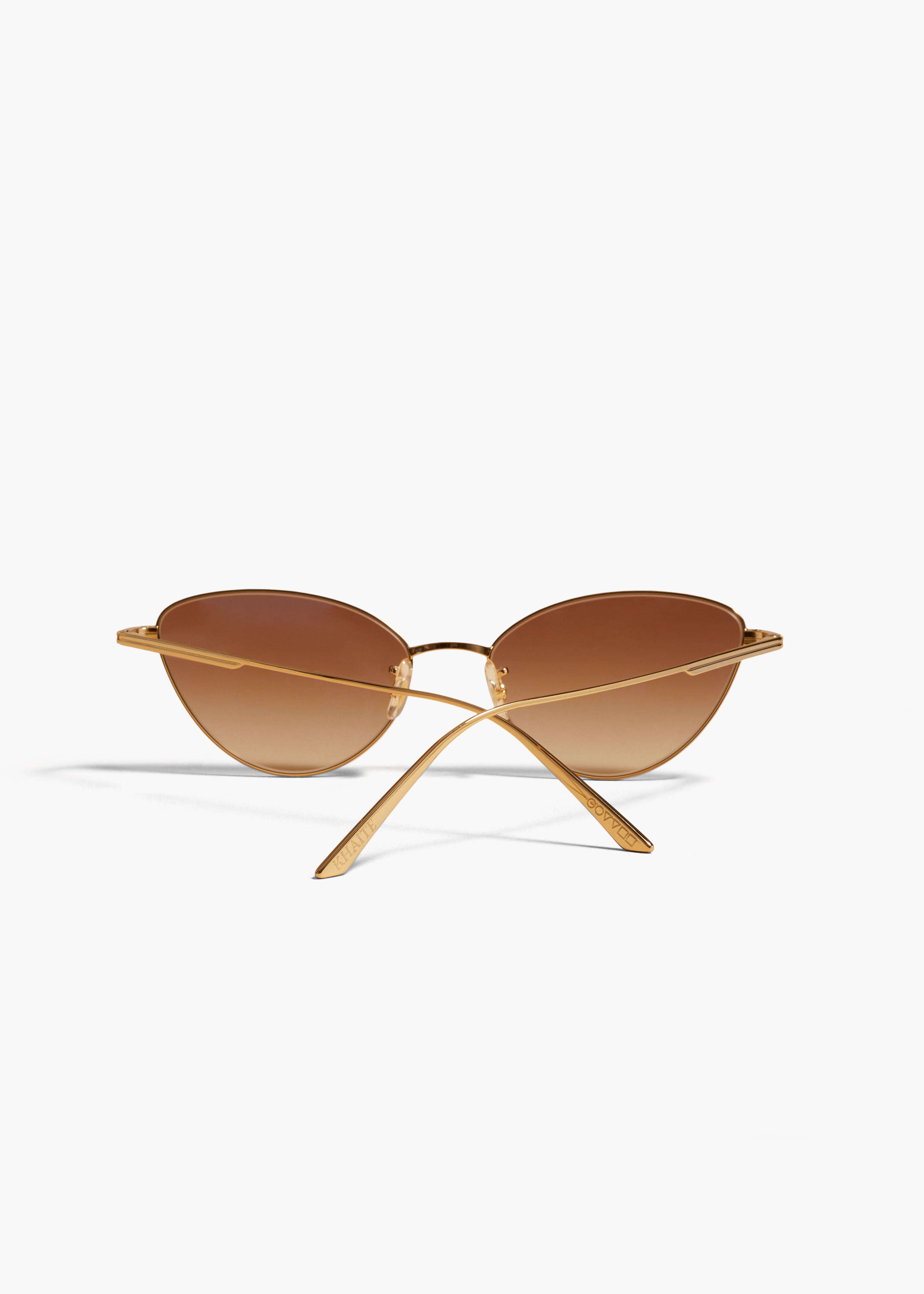 KHAITE x Oliver Peoples 1998C in Gold and Dark Brown