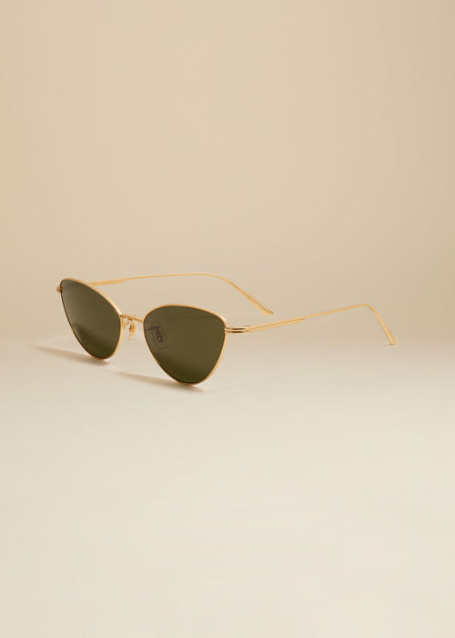 The KHAITE x Oliver Peoples 1998C in Gold and Vibrant Green